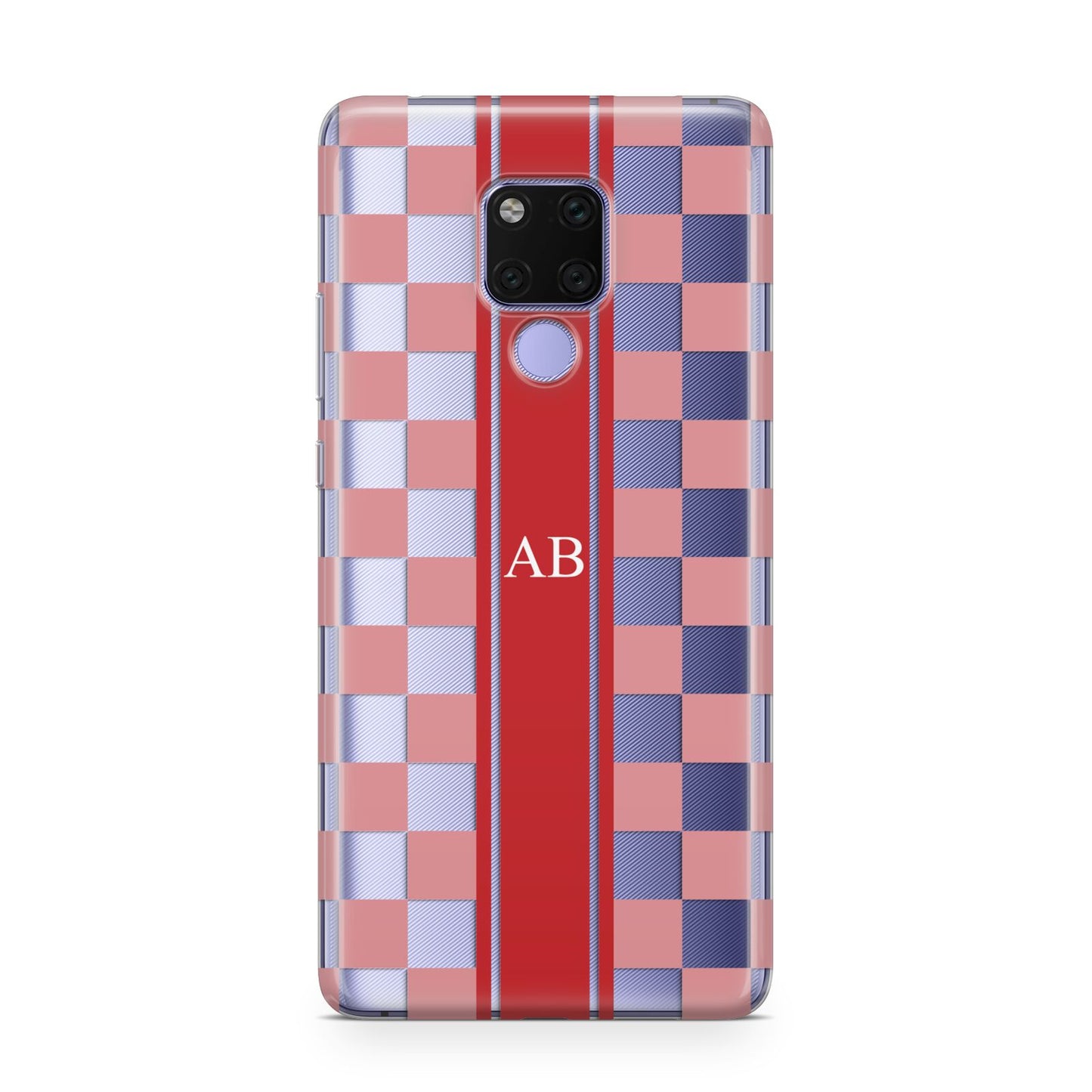 Personalised Checkered Huawei Mate 20X Phone Case