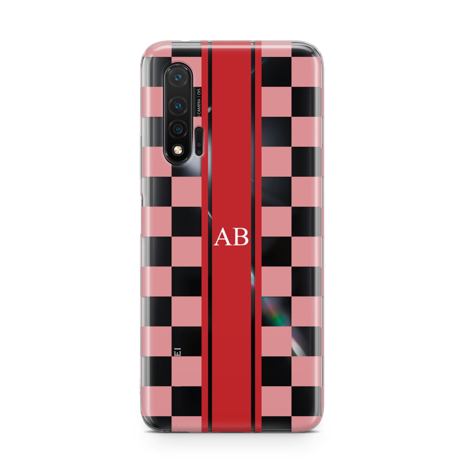 Personalised Checkered Huawei Nova 6 Phone Case