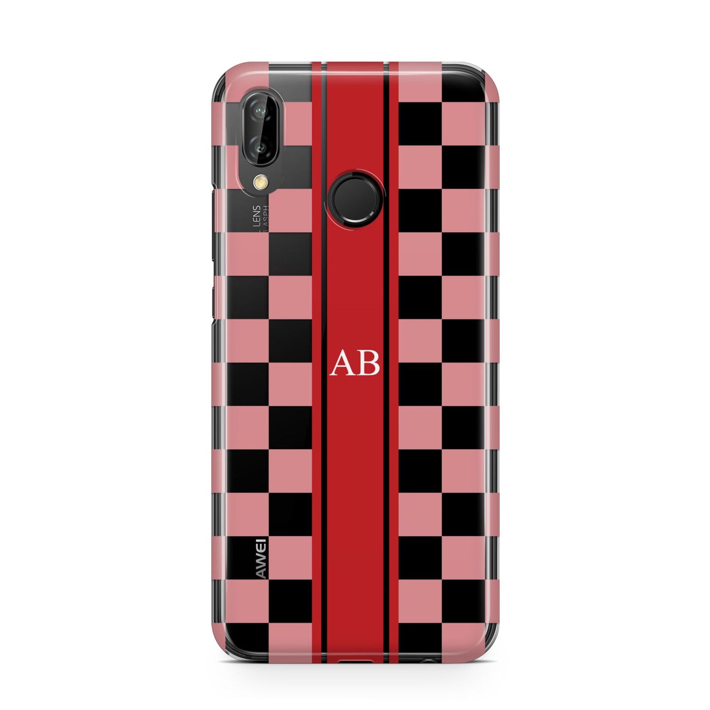 Personalised Checkered Huawei P20 Lite Phone Case