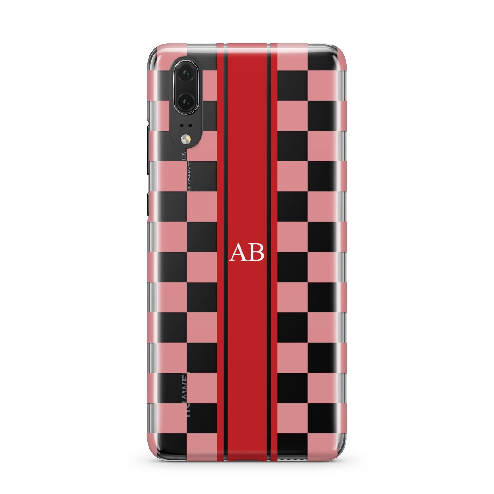 Personalised Checkered Huawei P20 Phone Case