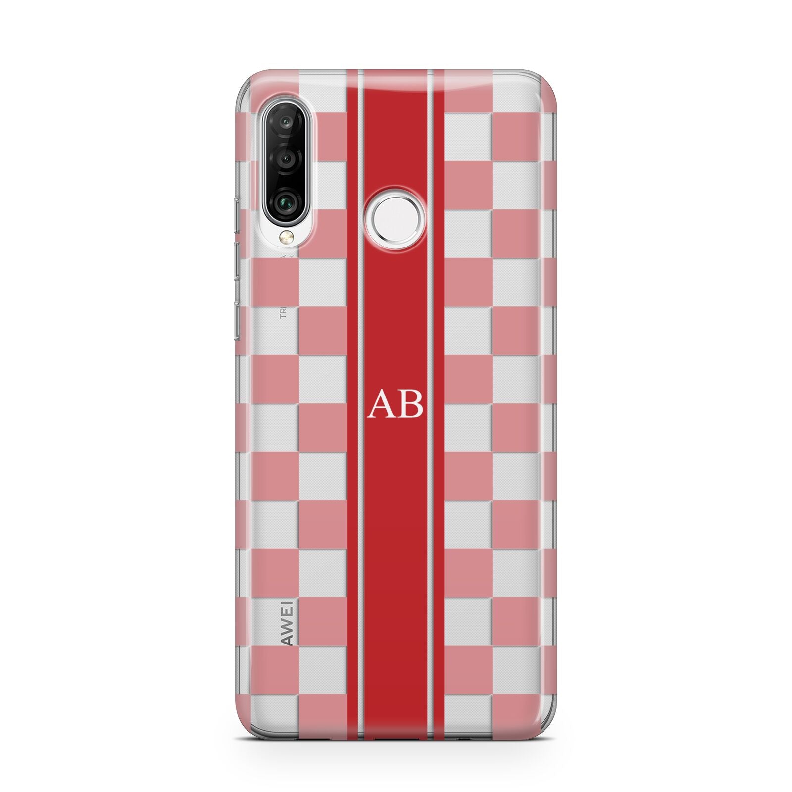 Personalised Checkered Huawei P30 Lite Phone Case