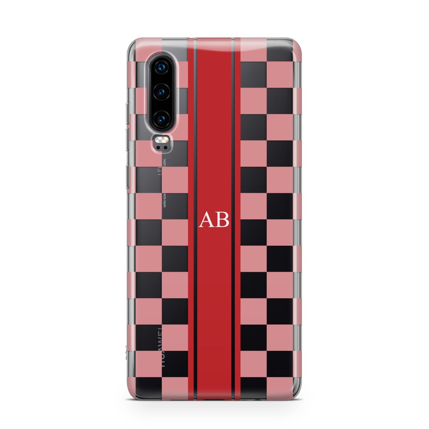 Personalised Checkered Huawei P30 Phone Case