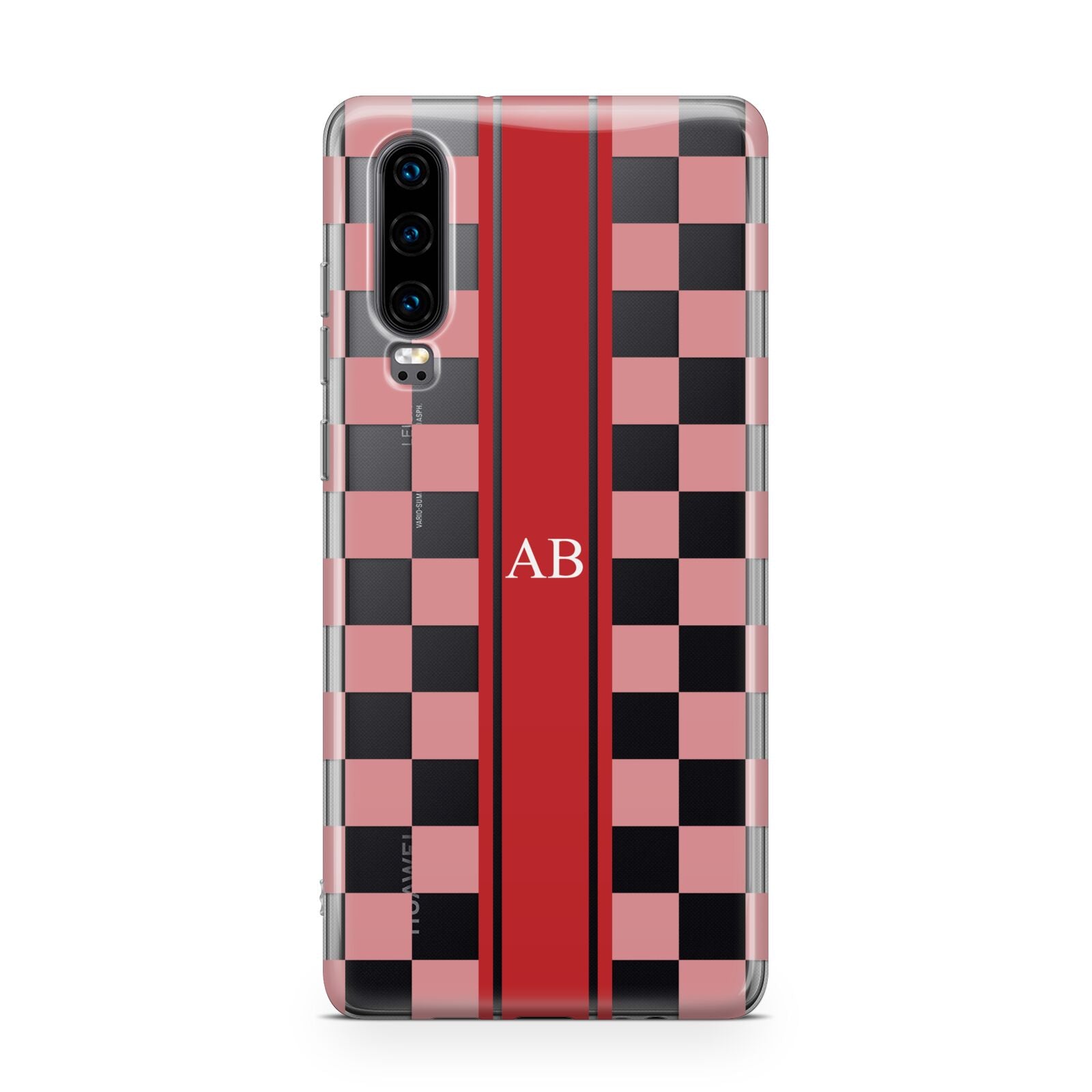 Personalised Checkered Huawei P30 Phone Case