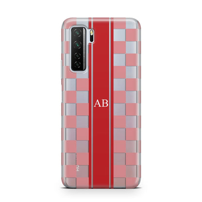 Personalised Checkered Huawei P40 Lite 5G Phone Case