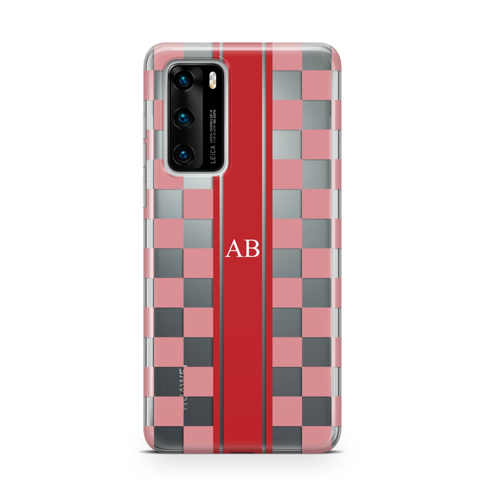 Personalised Checkered Huawei P40 Phone Case