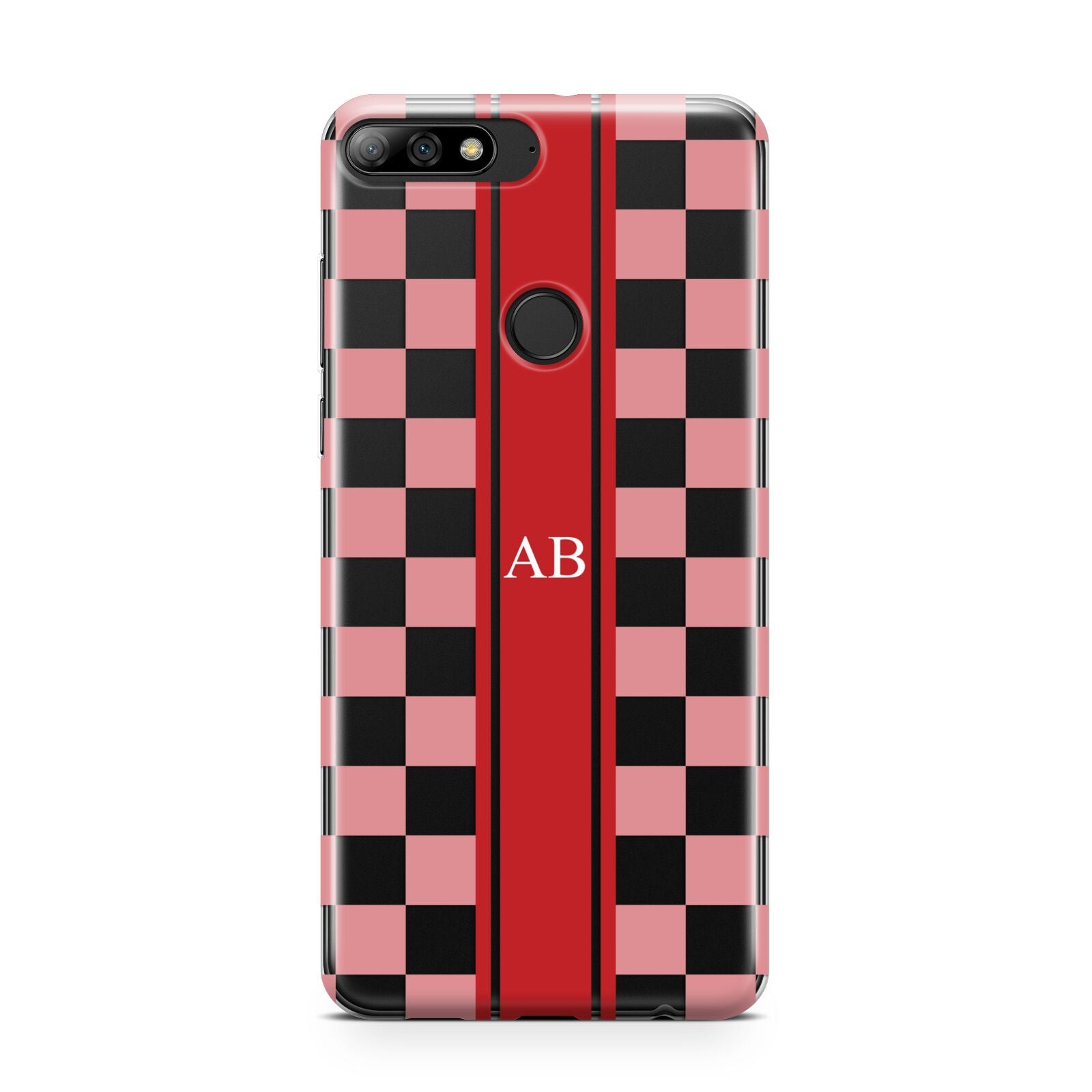 Personalised Checkered Huawei Y7 2018