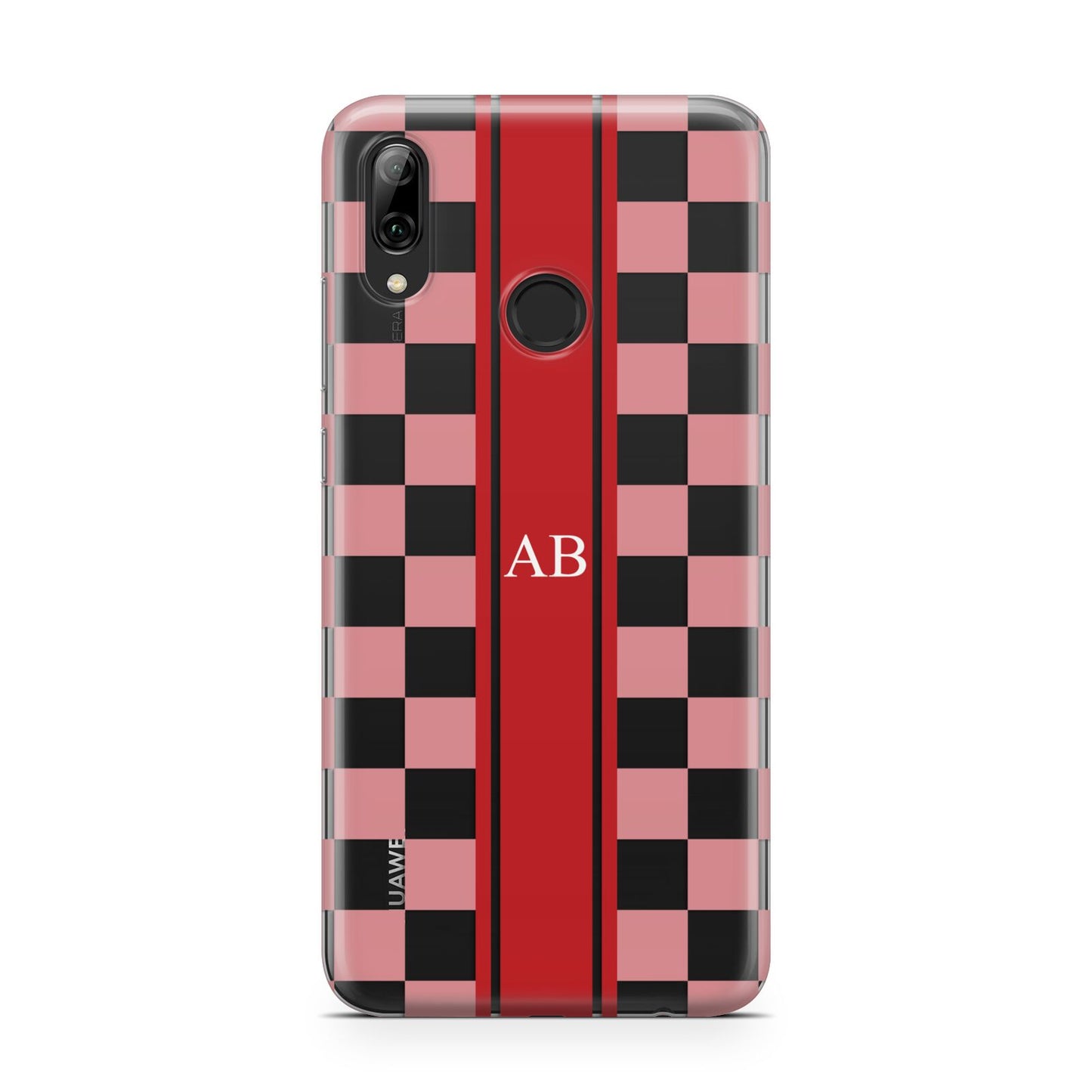 Personalised Checkered Huawei Y7 2019