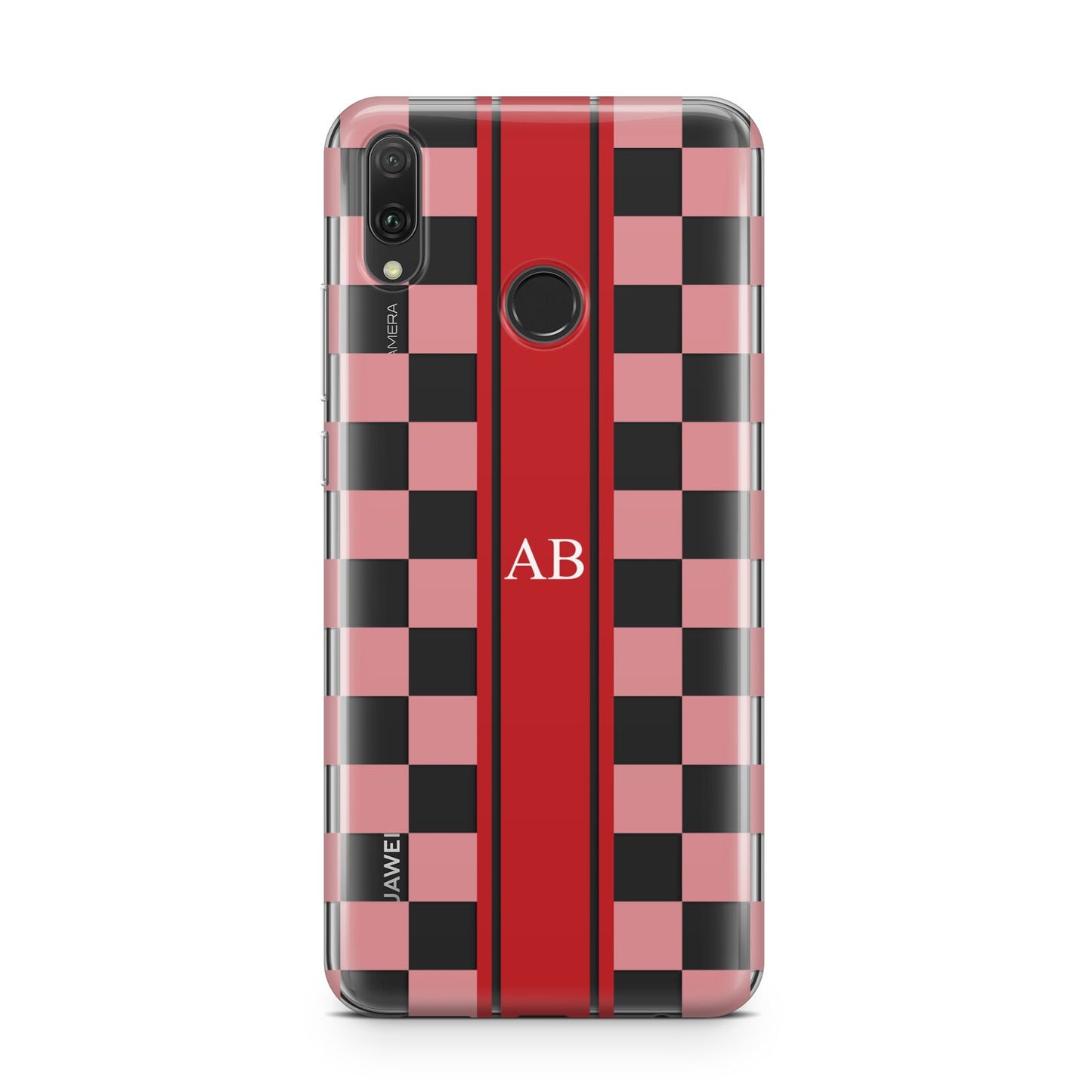 Personalised Checkered Huawei Y9 2019