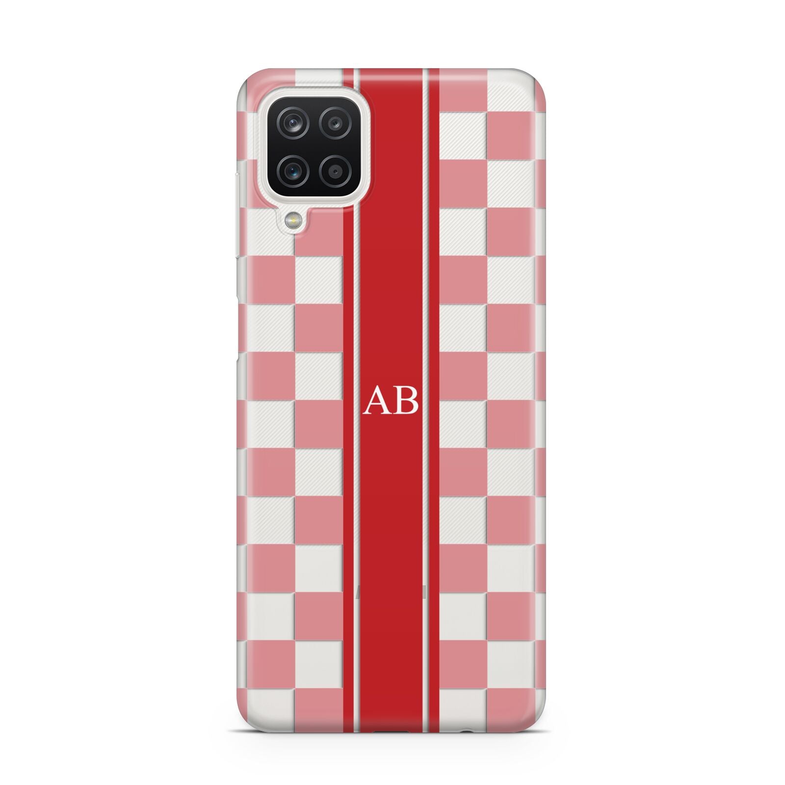 Personalised Checkered Samsung A12 Case