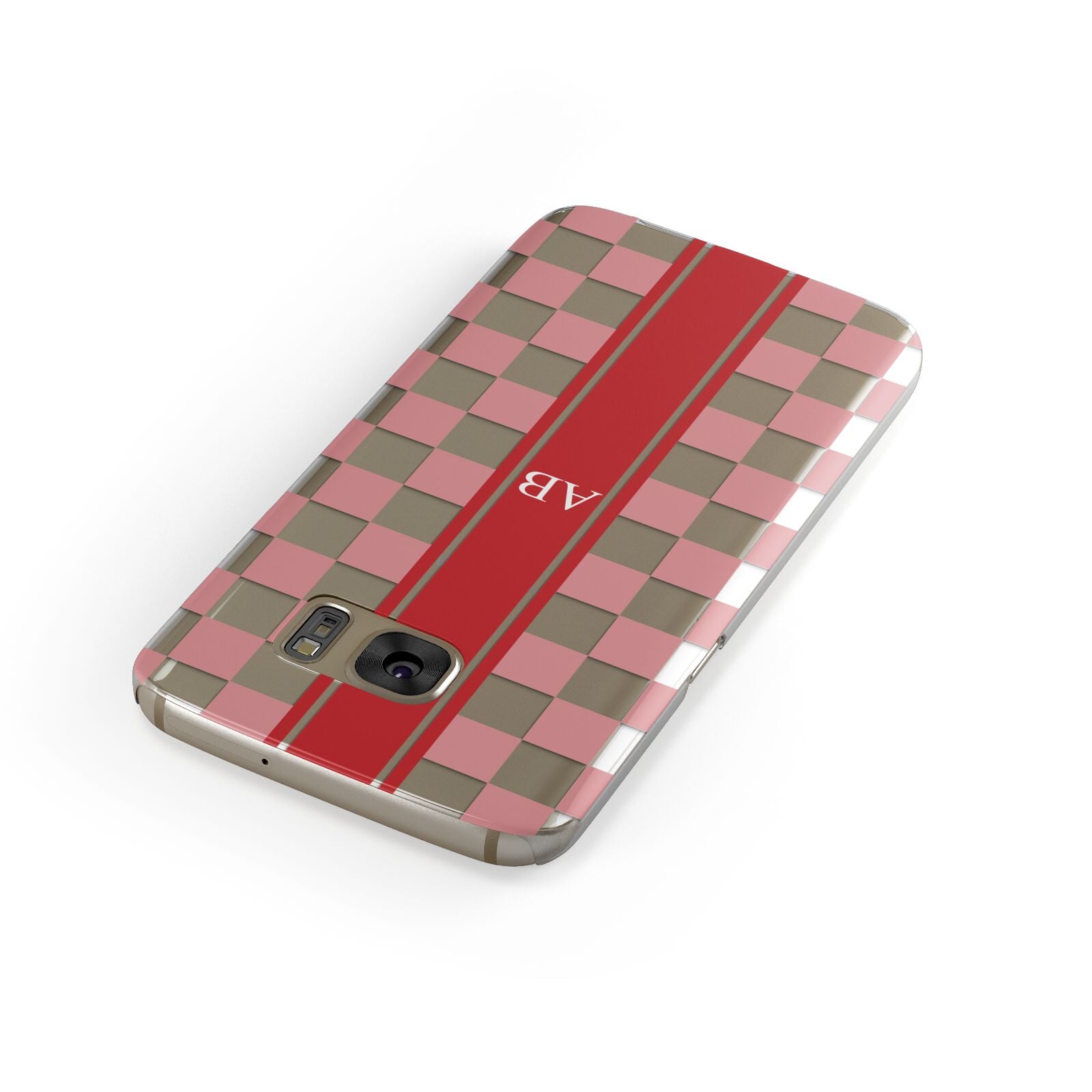 Personalised Checkered Samsung Galaxy Case Front Close Up