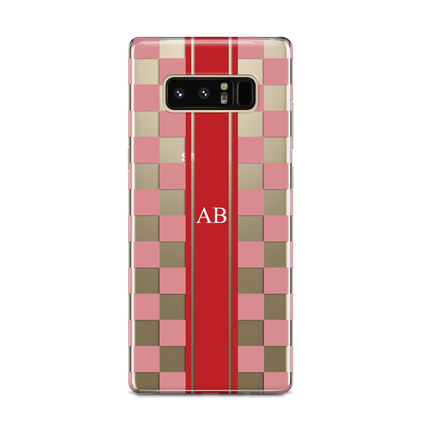 Personalised Checkered Samsung Galaxy Note 8 Case