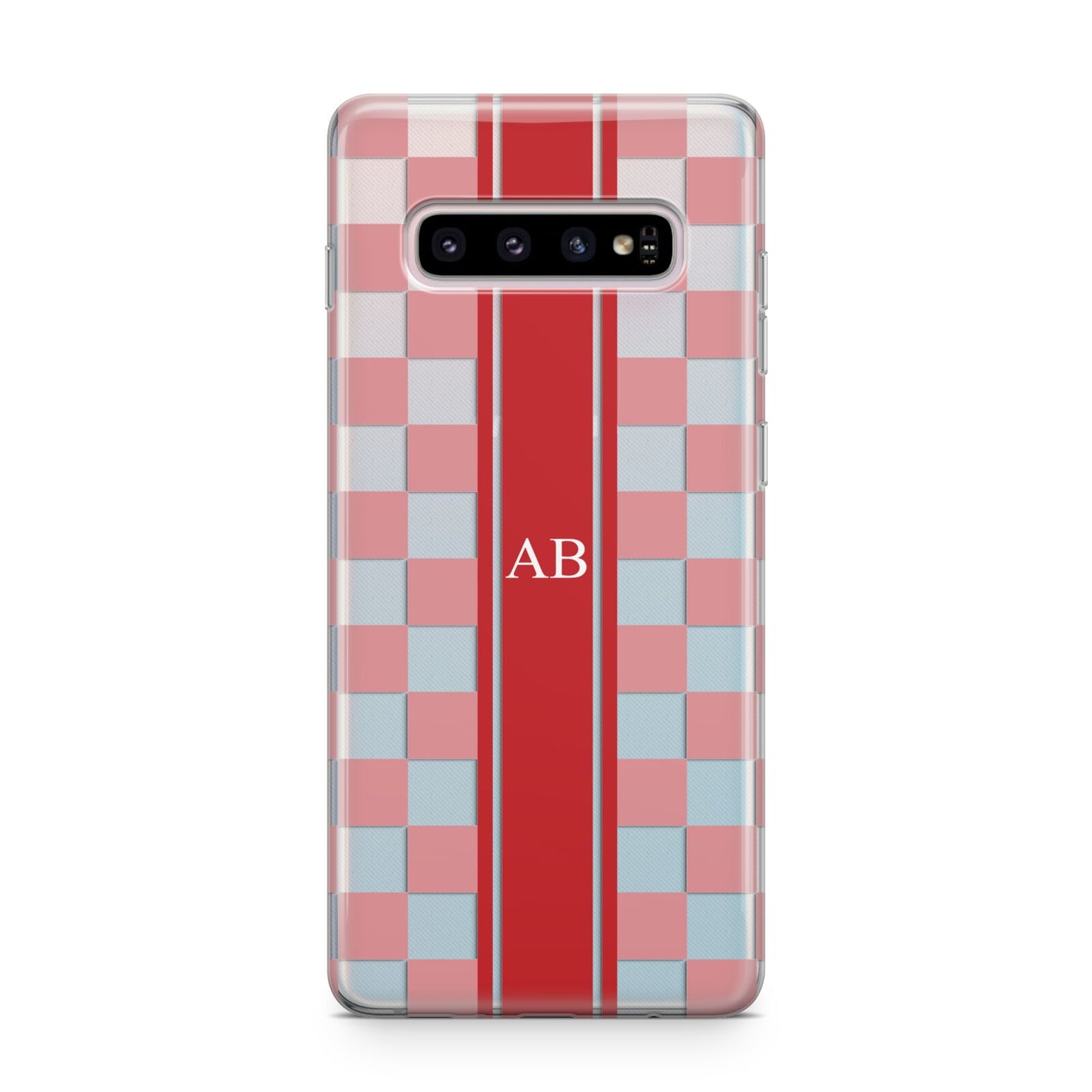 Personalised Checkered Samsung Galaxy S10 Plus Case