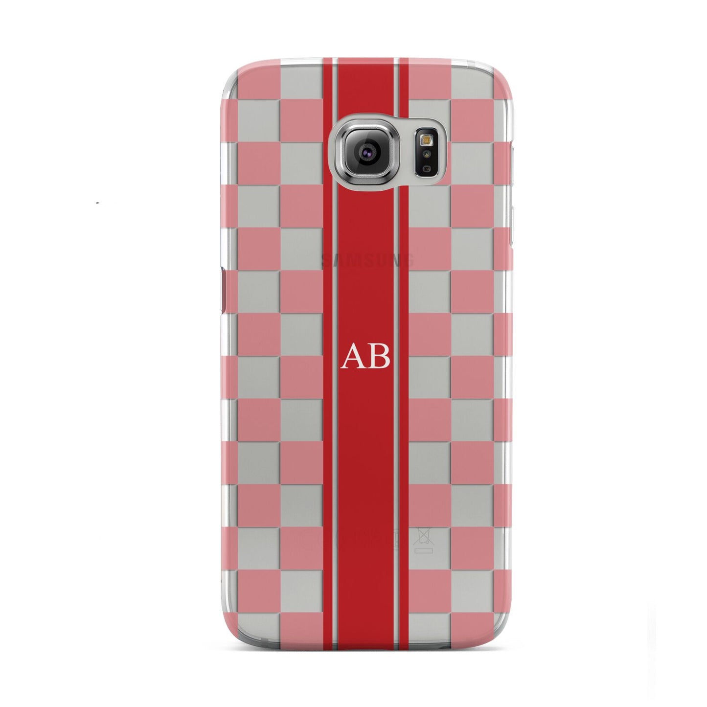 Personalised Checkered Samsung Galaxy S6 Case