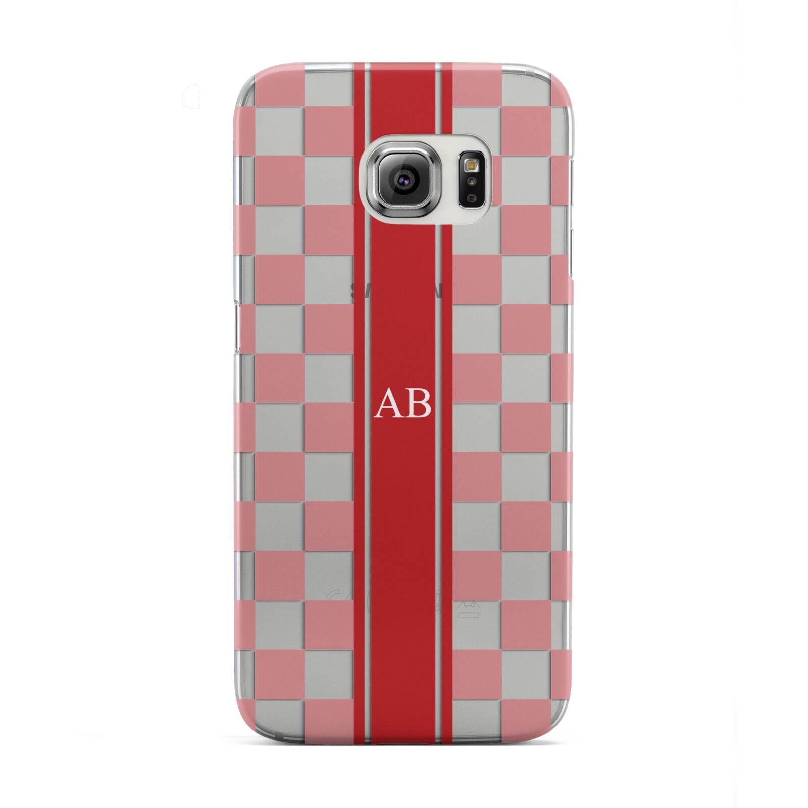 Personalised Checkered Samsung Galaxy S6 Edge Case