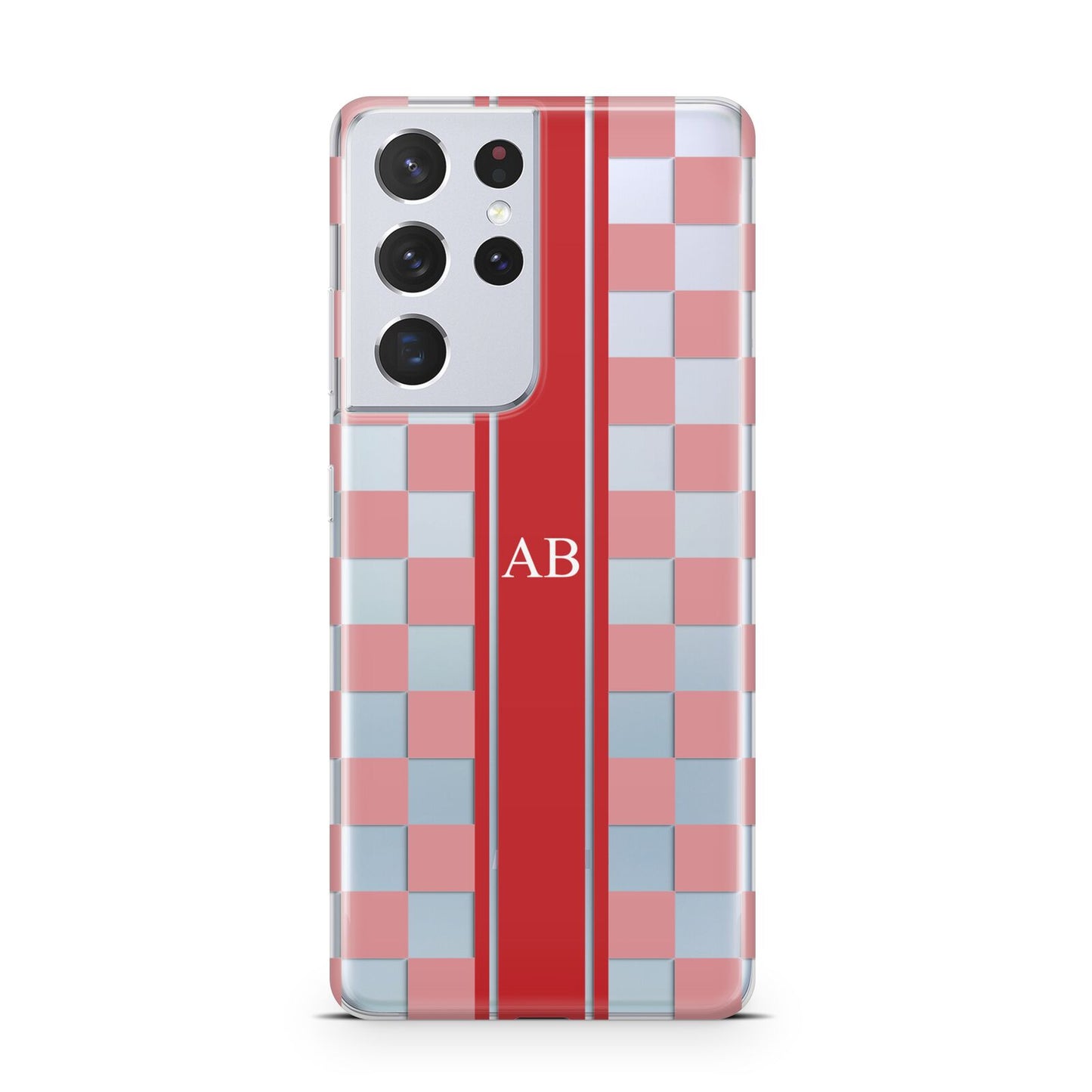 Personalised Checkered Samsung S21 Ultra Case