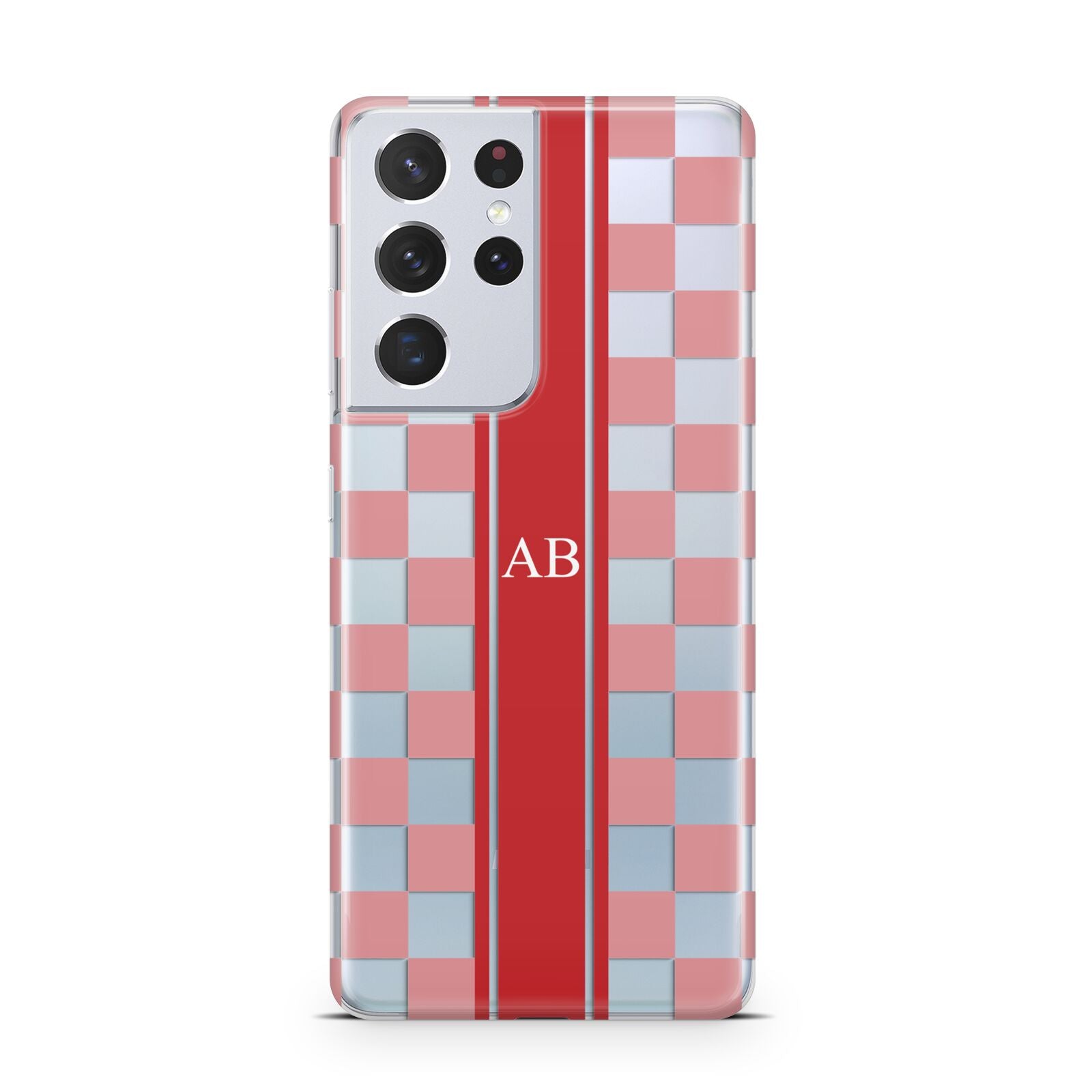 Personalised Checkered Samsung S21 Ultra Case