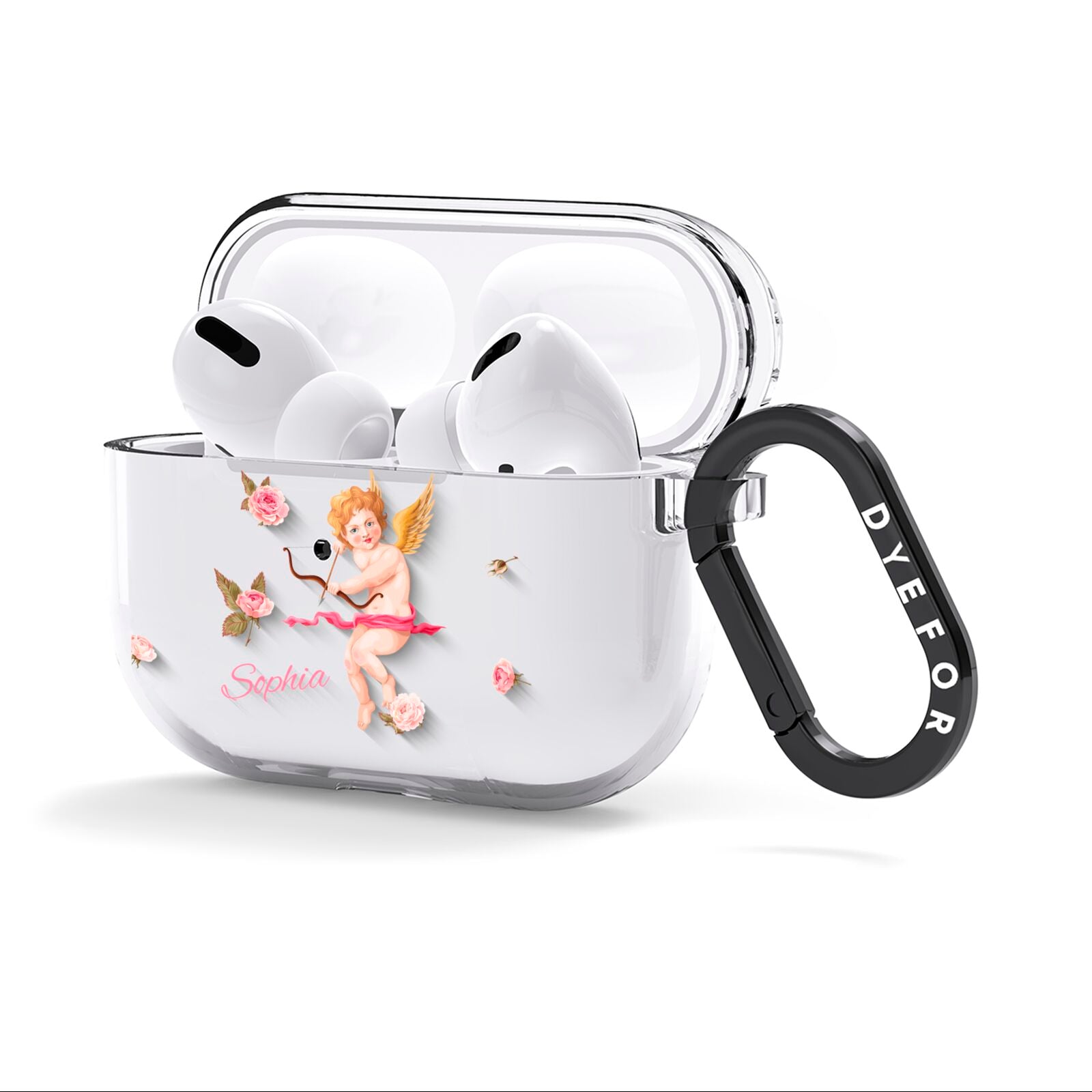 Personalised Cherub AirPods Clear Case 3rd Gen Side Image