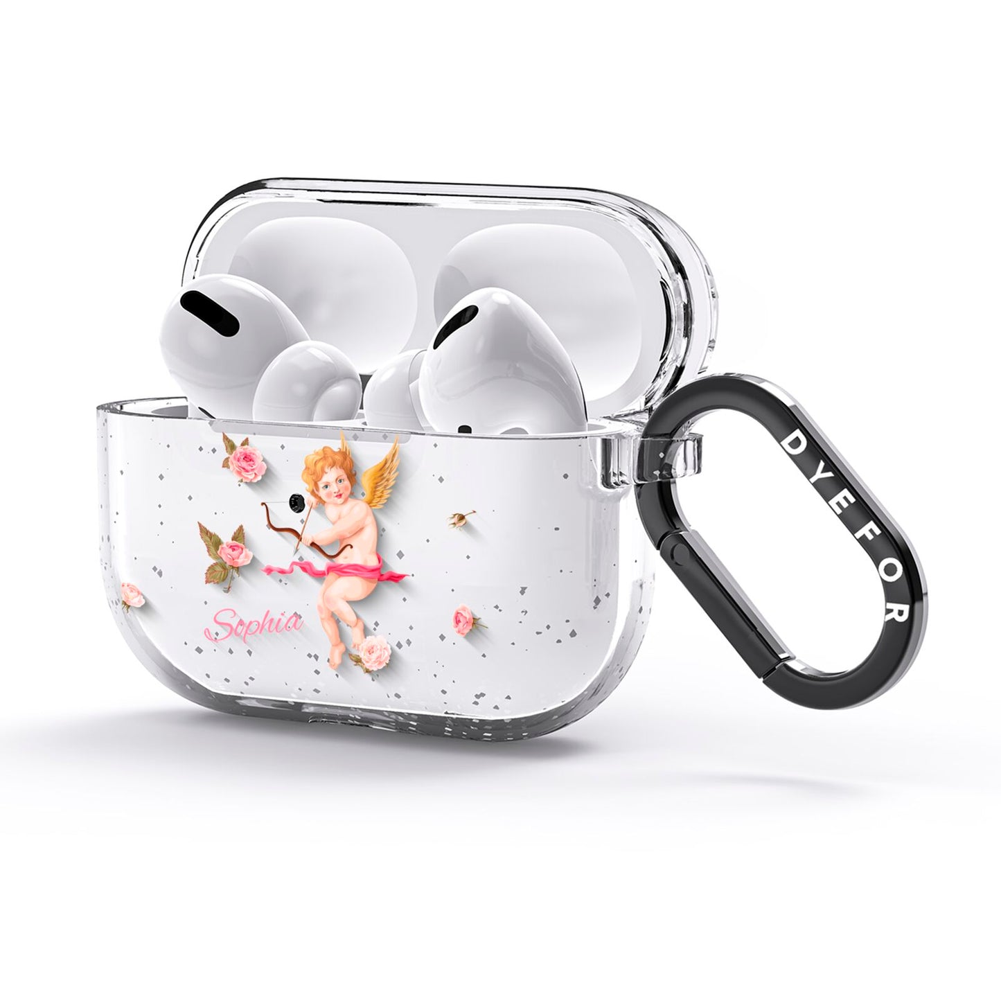 Personalised Cherub AirPods Glitter Case 3rd Gen Side Image