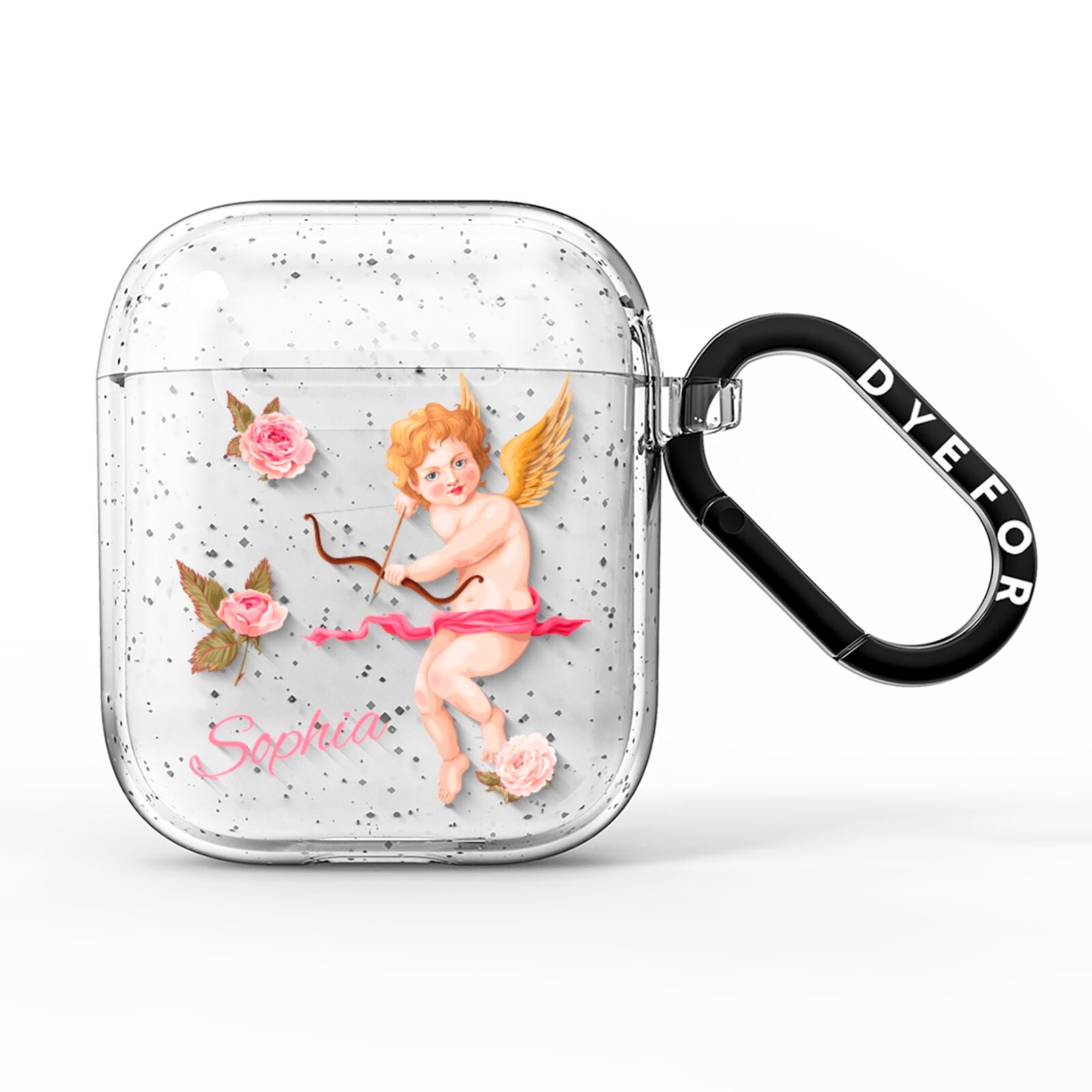 Personalised Cherub AirPods Glitter Case