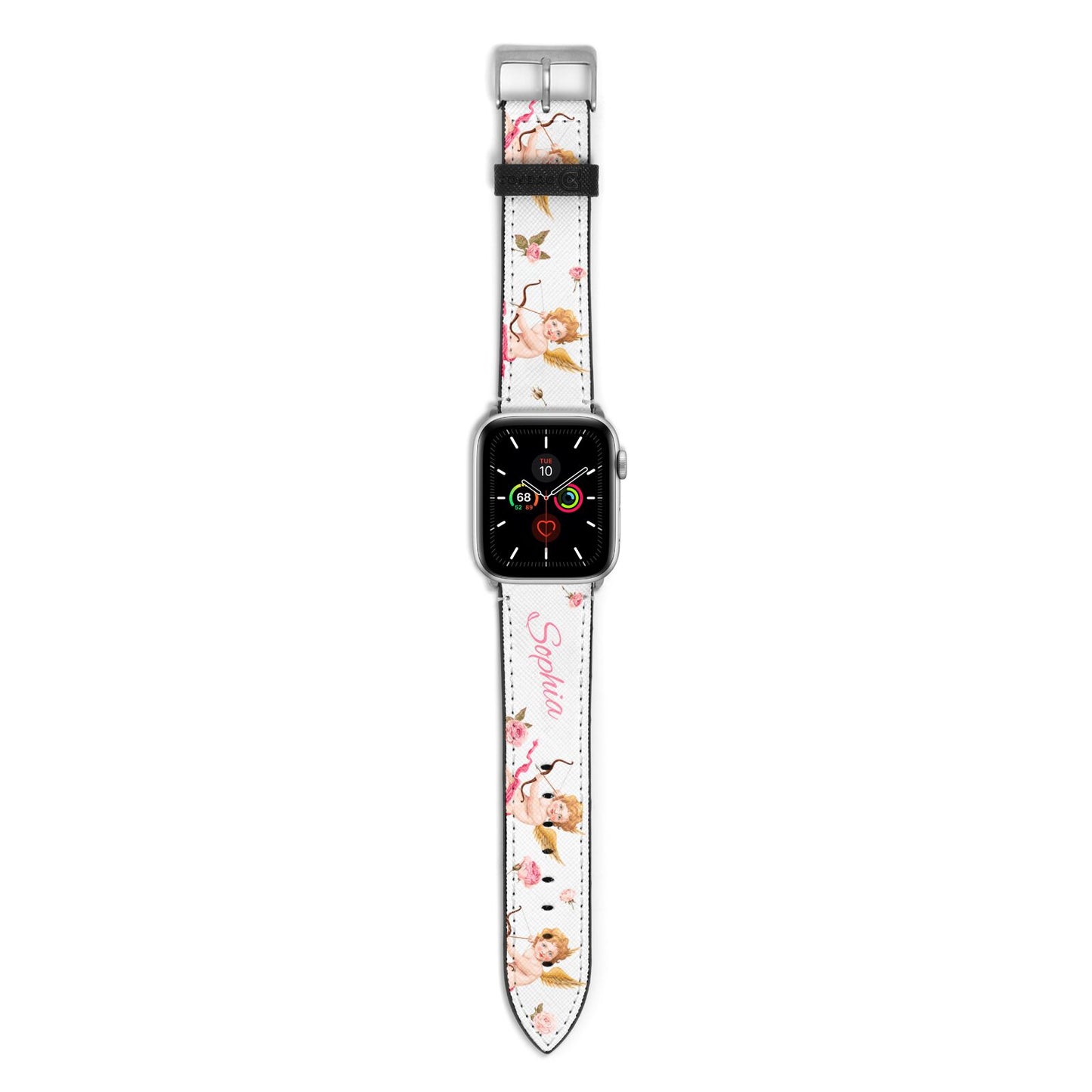 Personalised Cherub Apple Watch Strap with Silver Hardware