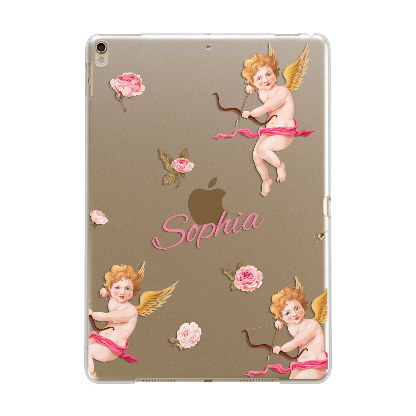 Personalised Cherub Apple iPad Gold Case