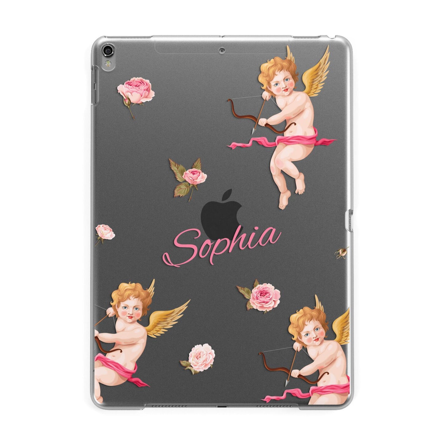 Personalised Cherub Apple iPad Grey Case