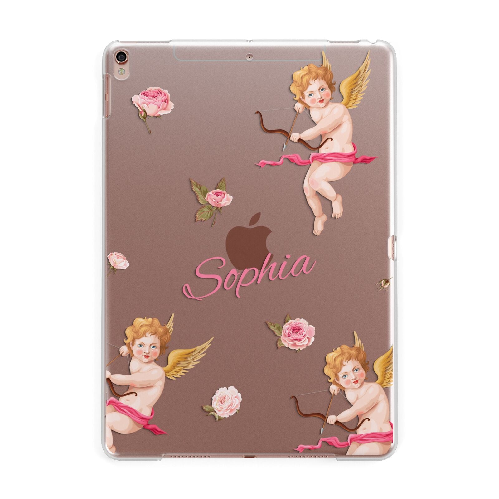 Personalised Cherub Apple iPad Rose Gold Case