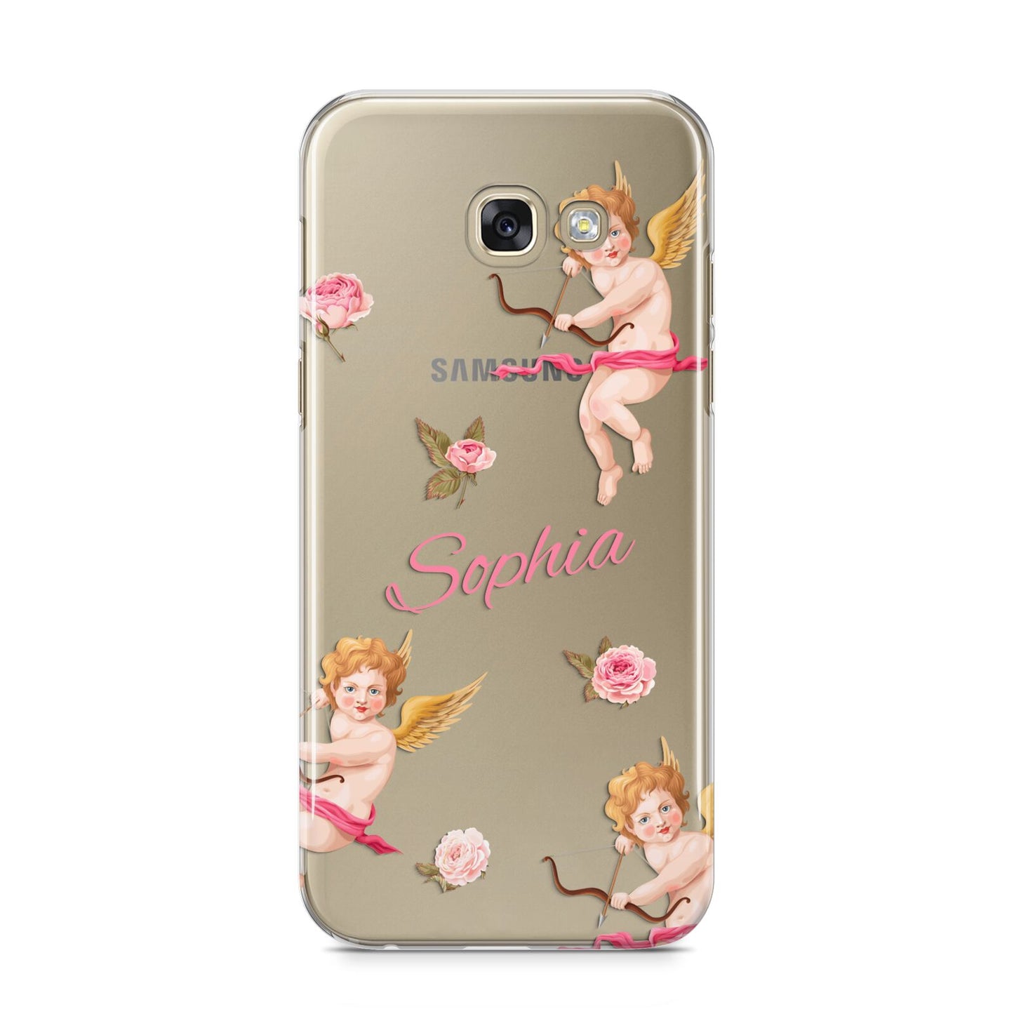 Personalised Cherub Samsung Galaxy A5 2017 Case on gold phone