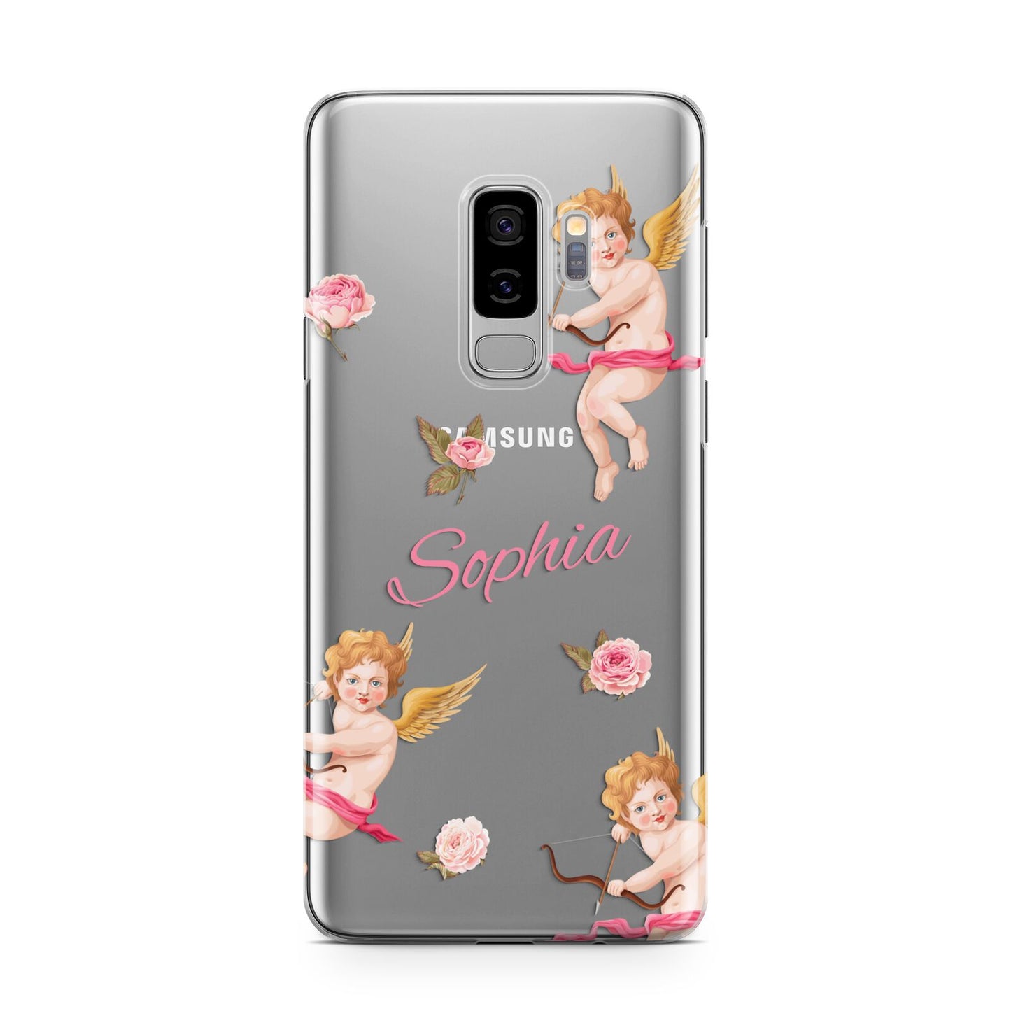 Personalised Cherub Samsung Galaxy S9 Plus Case on Silver phone