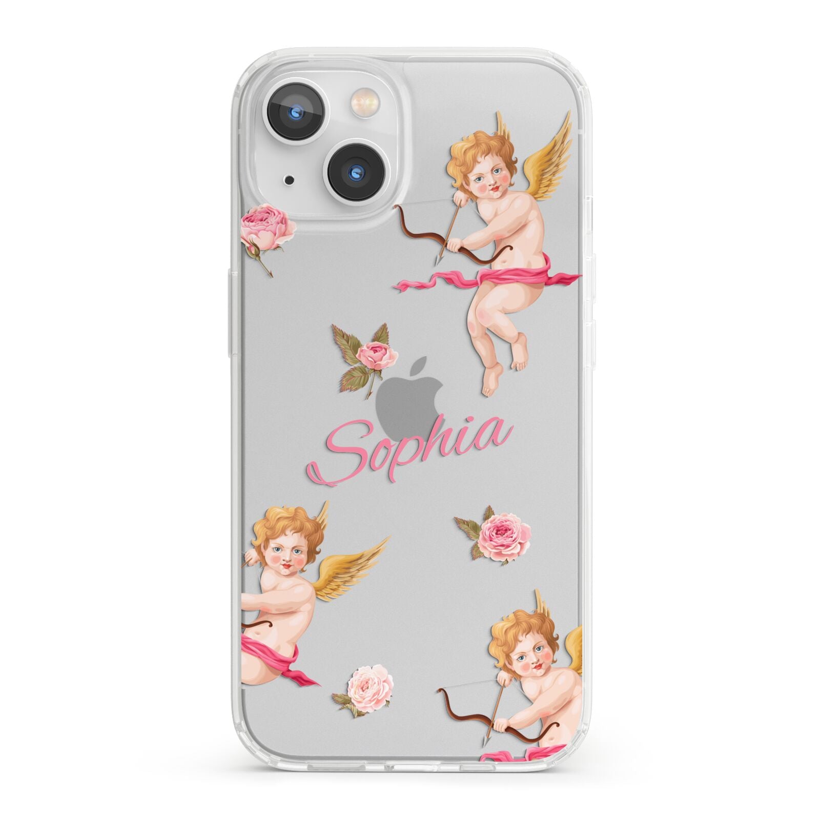 Personalised Cherub iPhone 13 Clear Bumper Case