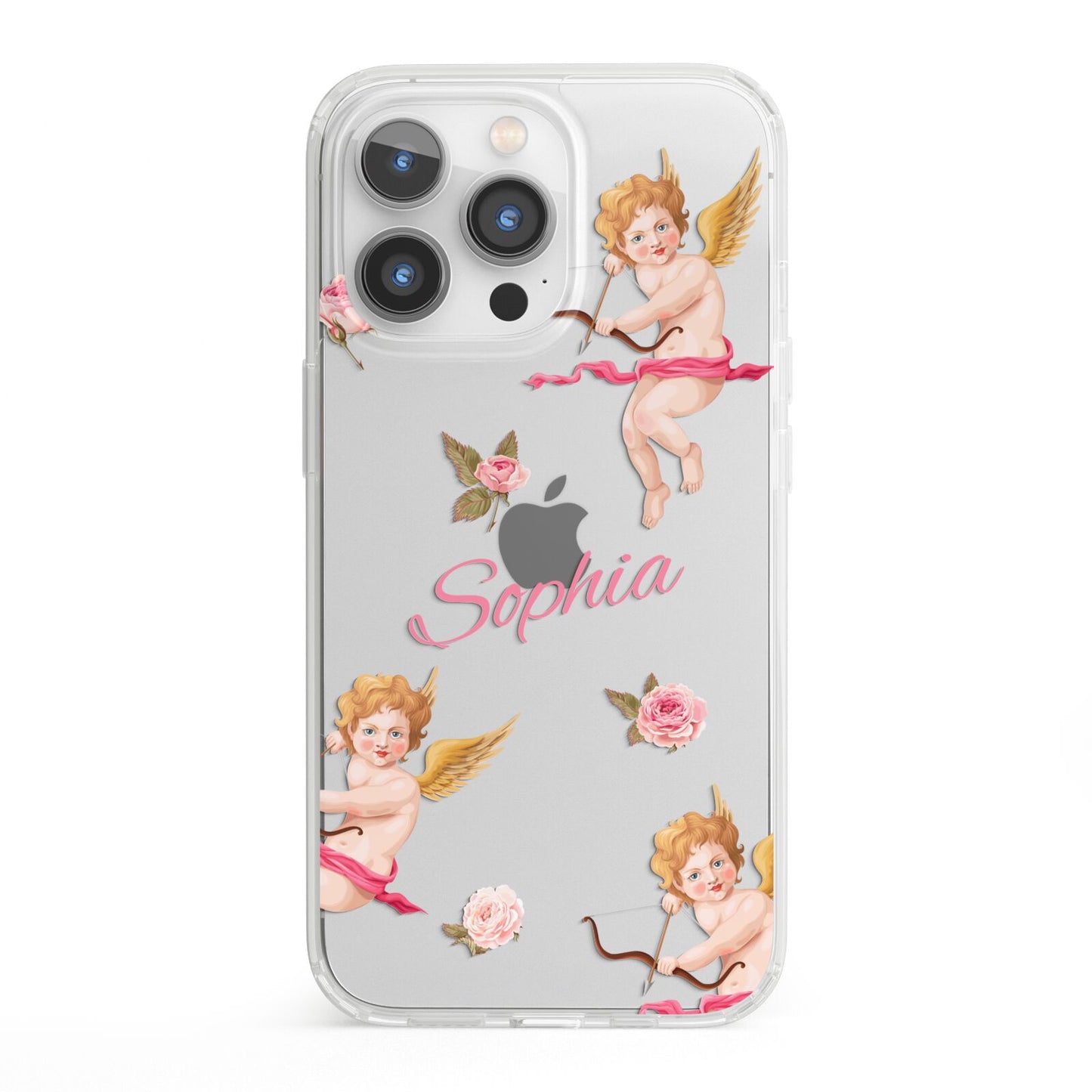 Personalised Cherub iPhone 13 Pro Clear Bumper Case