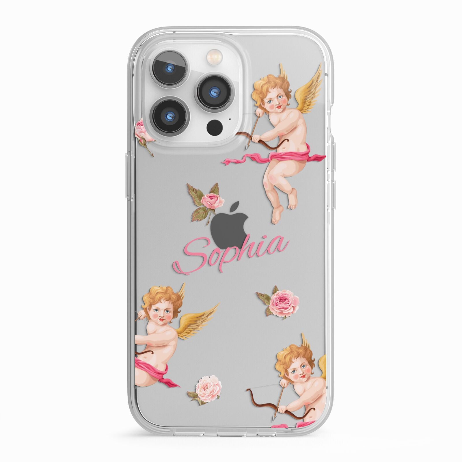 Personalised Cherub iPhone 13 Pro TPU Impact Case with White Edges