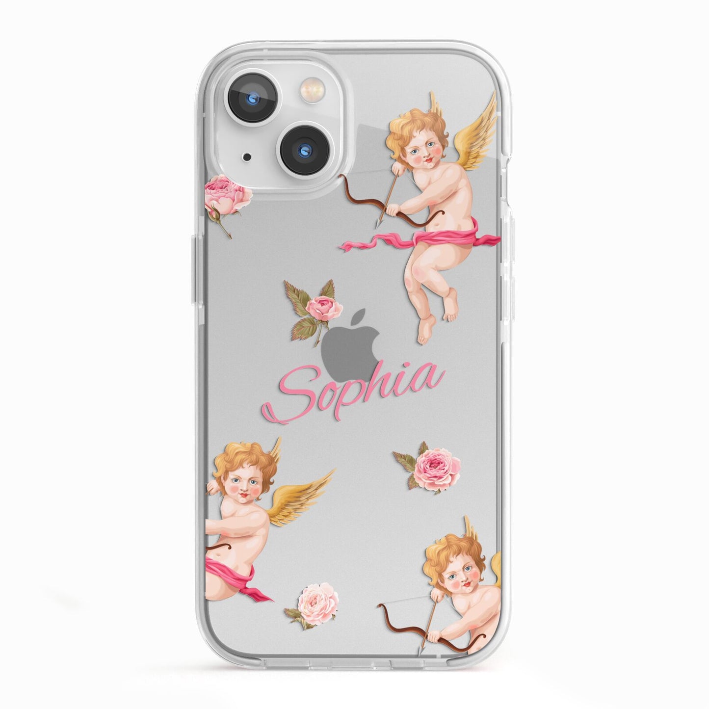 Personalised Cherub iPhone 13 TPU Impact Case with White Edges