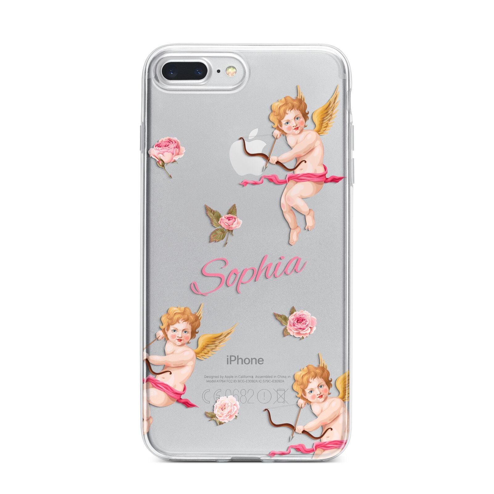 Personalised Cherub iPhone 7 Plus Bumper Case on Silver iPhone