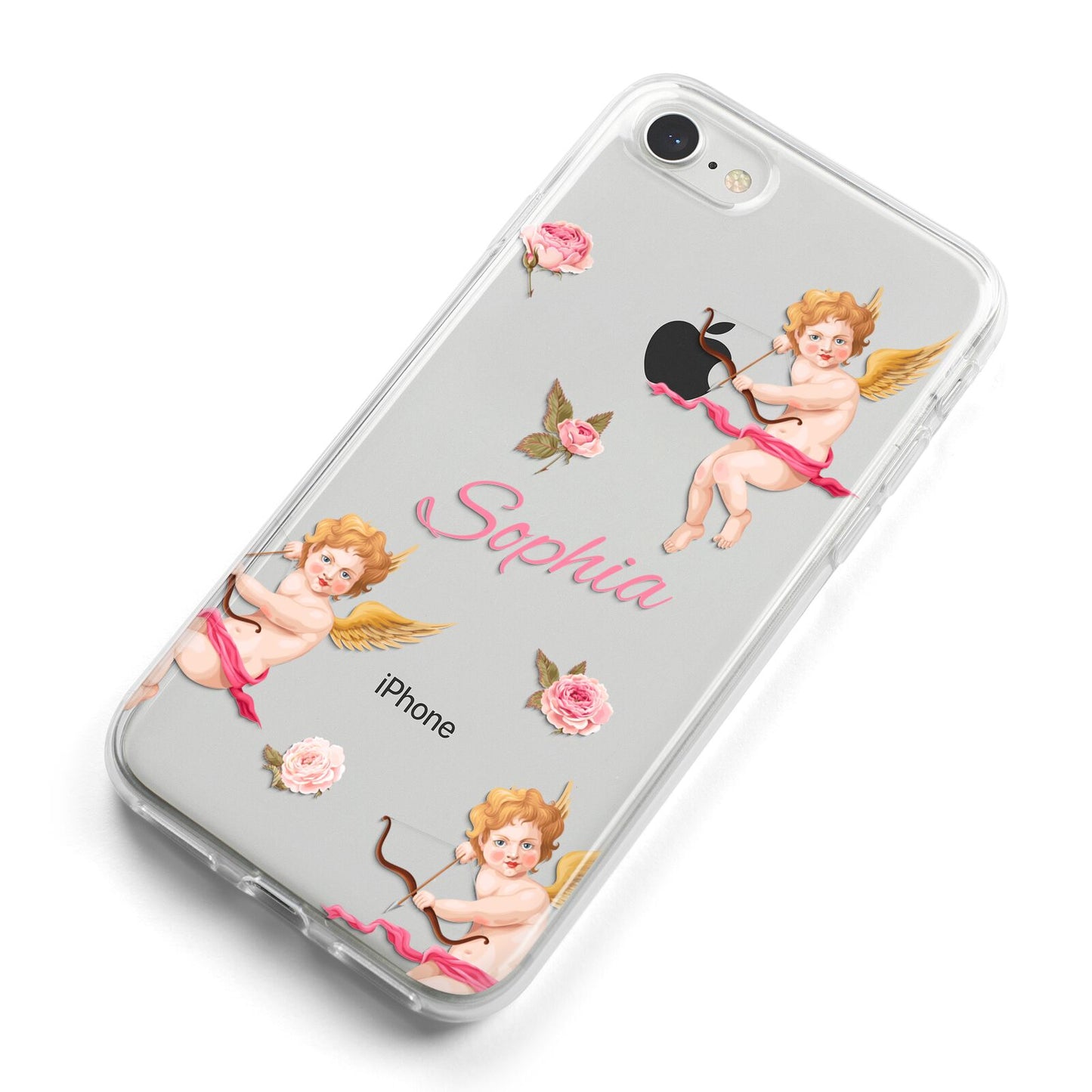 Personalised Cherub iPhone 8 Bumper Case on Silver iPhone Alternative Image