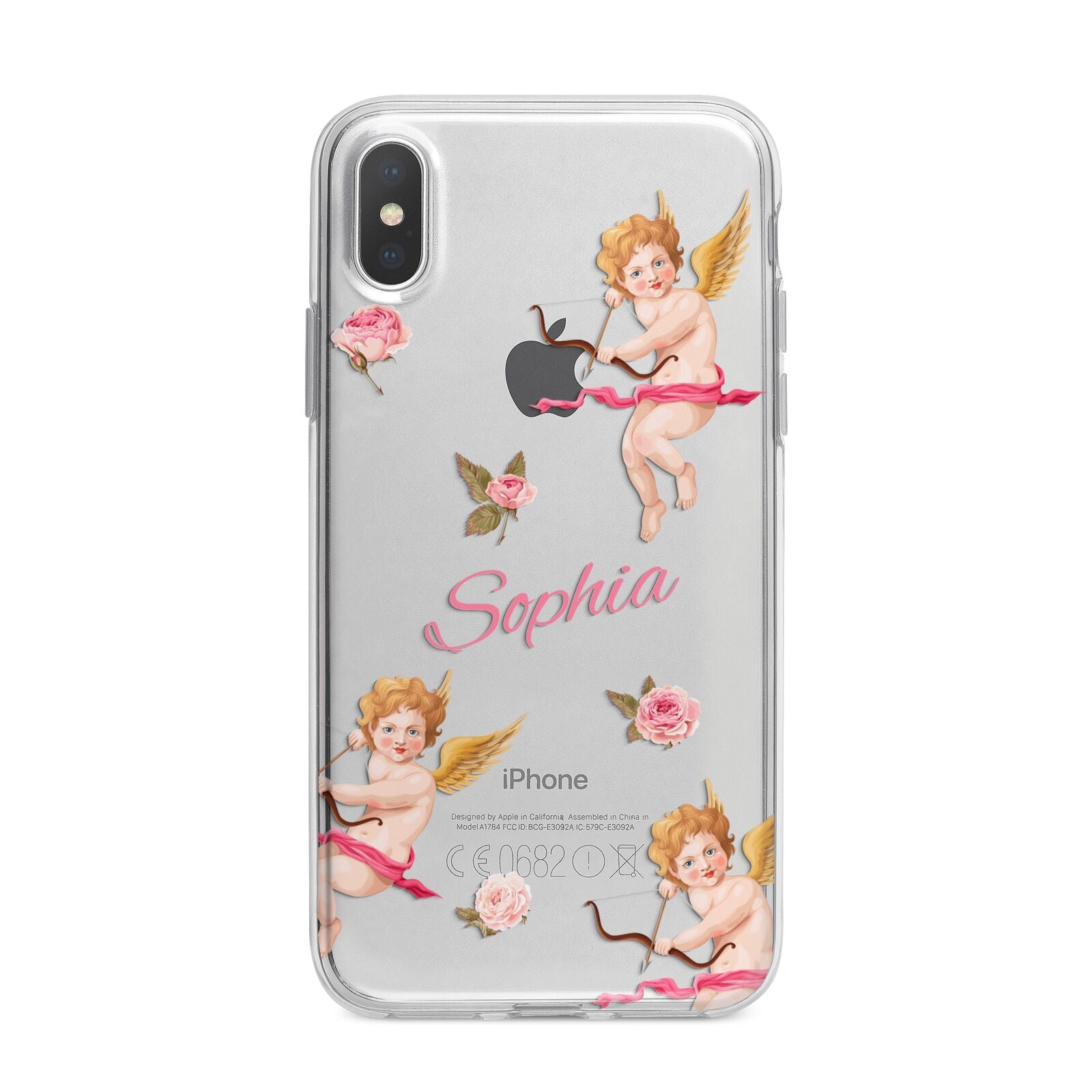 Personalised Cherub iPhone X Bumper Case on Silver iPhone Alternative Image 1