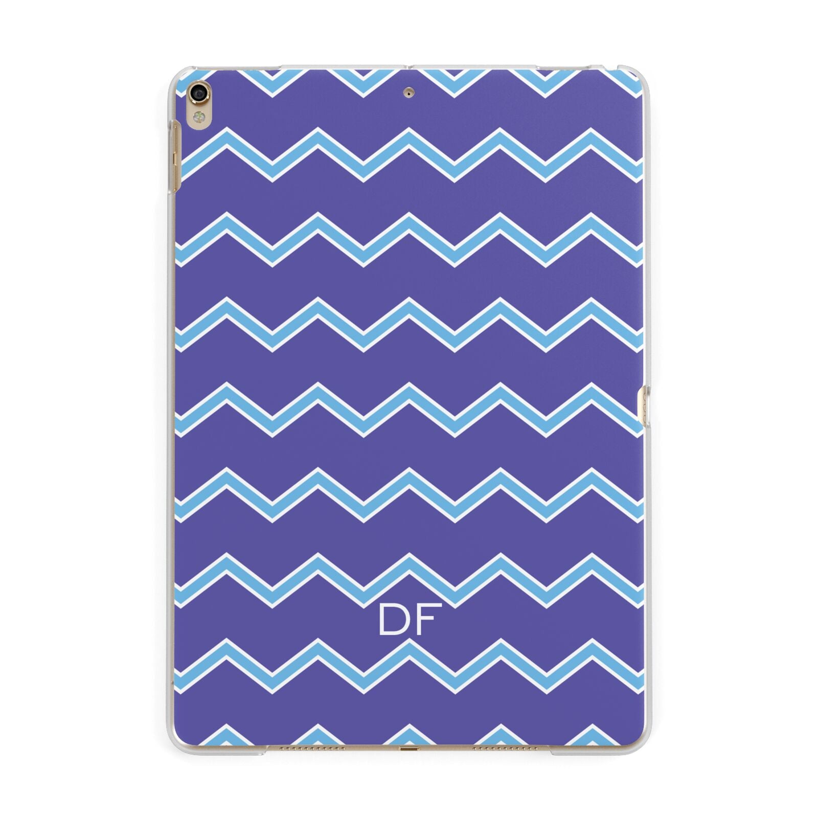 Personalised Chevron 2 Tone Apple iPad Gold Case