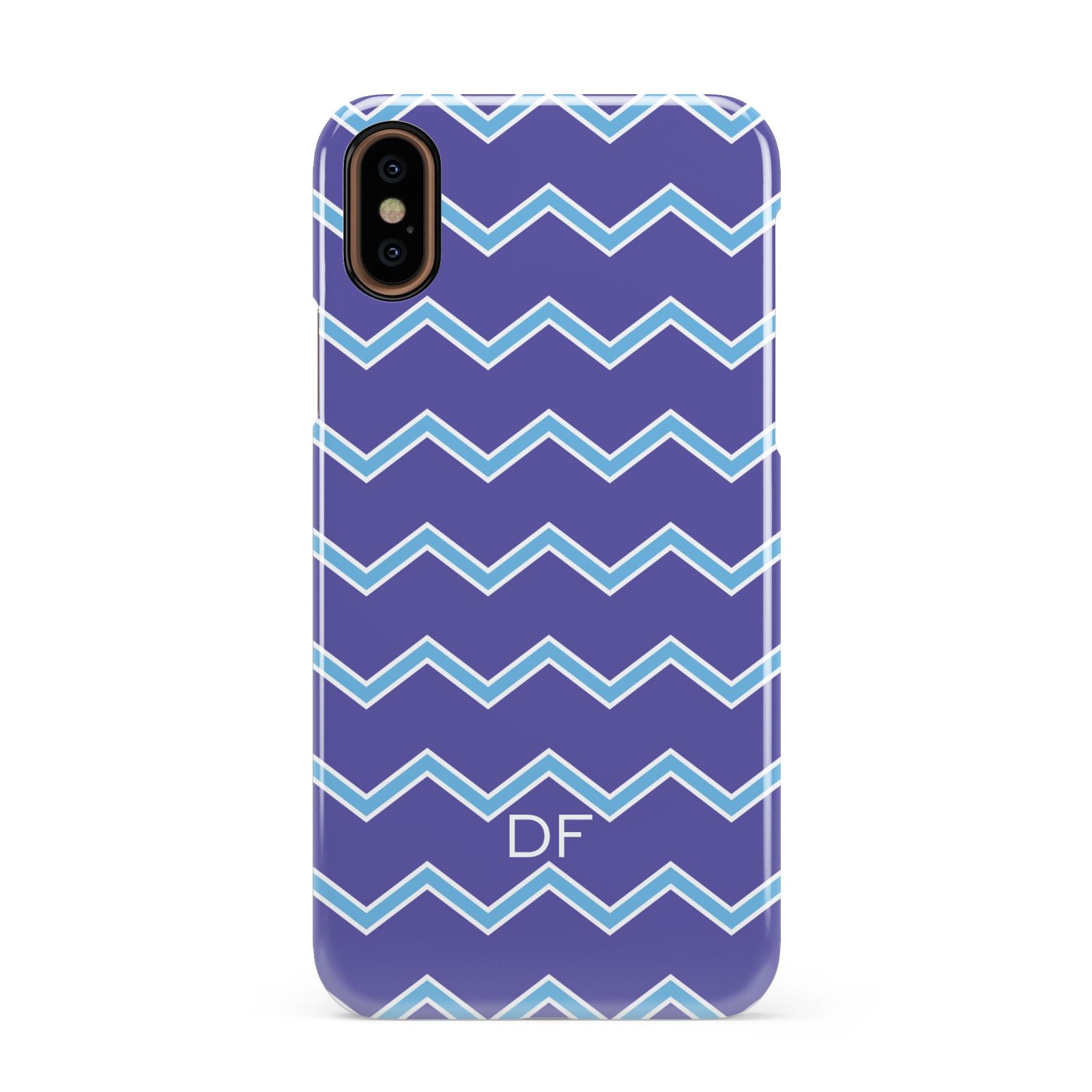 Personalised Chevron 2 Tone Apple iPhone XS 3D Snap Case