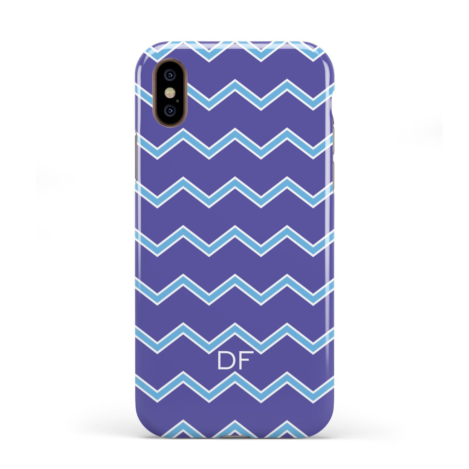 Personalised Chevron 2 Tone Apple iPhone XS 3D Tough