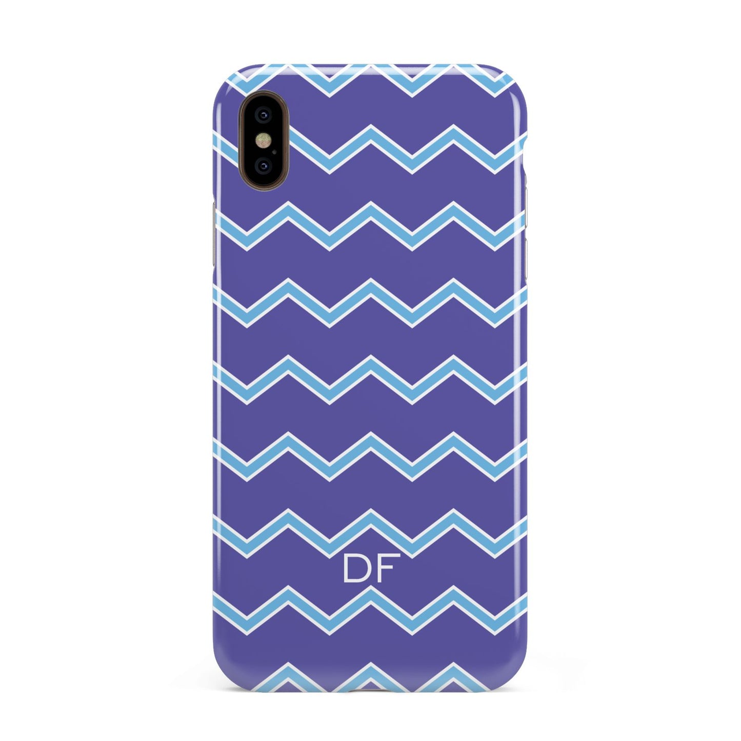 Personalised Chevron 2 Tone Apple iPhone Xs Max 3D Tough Case