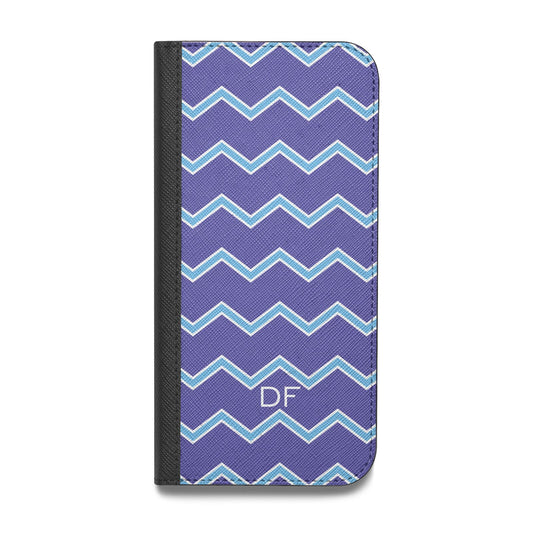 Personalised Chevron 2 Tone Vegan Leather Flip Samsung Case