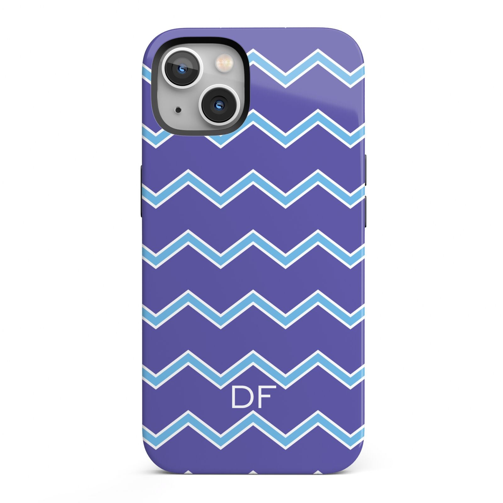 Personalised Chevron 2 Tone iPhone 13 Full Wrap 3D Tough Case