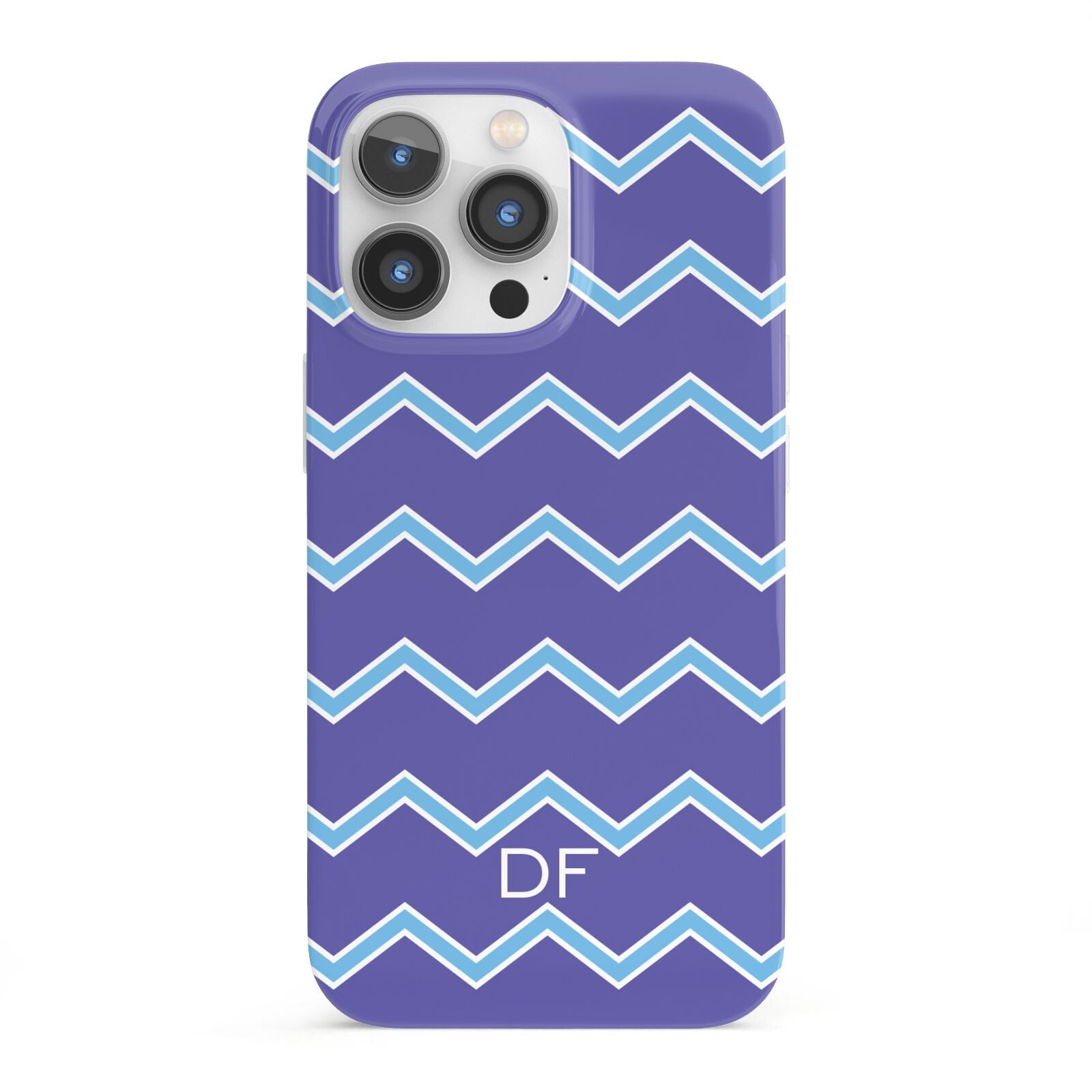 Personalised Chevron 2 Tone iPhone 13 Pro Full Wrap 3D Snap Case