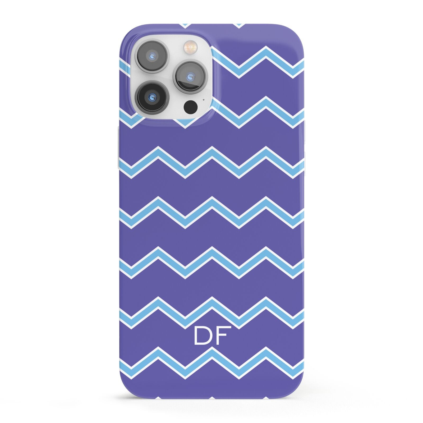 Personalised Chevron 2 Tone iPhone 13 Pro Max Full Wrap 3D Snap Case