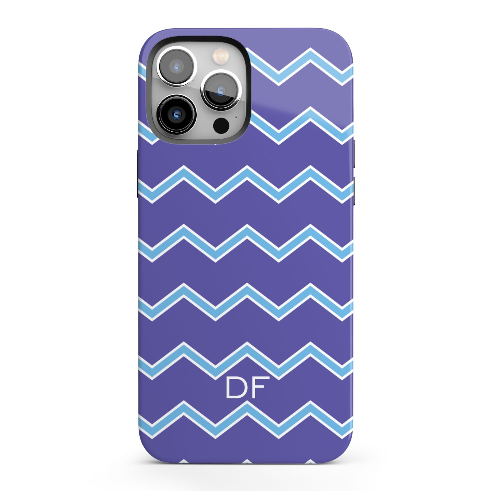 Personalised Chevron 2 Tone iPhone 13 Pro Max Full Wrap 3D Tough Case