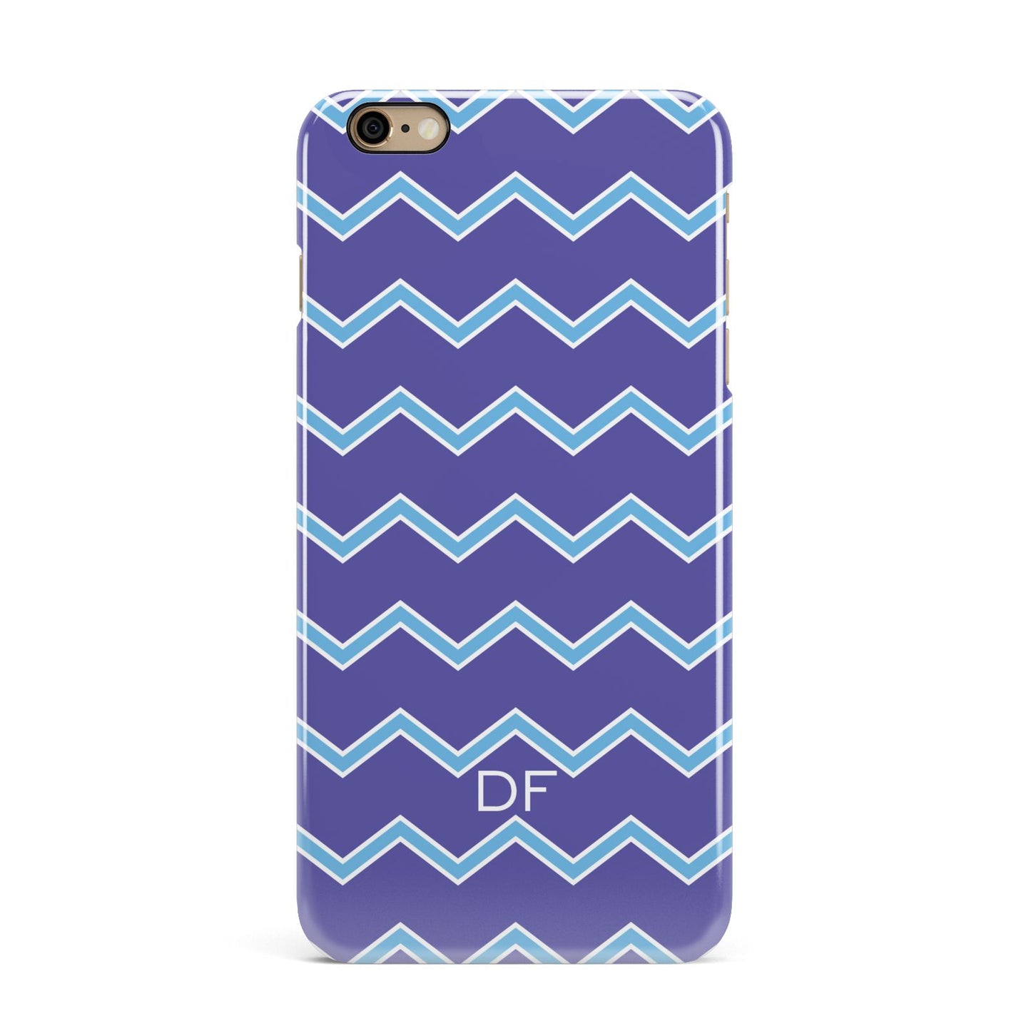 Personalised Chevron 2 Tone iPhone 6 Plus 3D Snap Case on Gold Phone