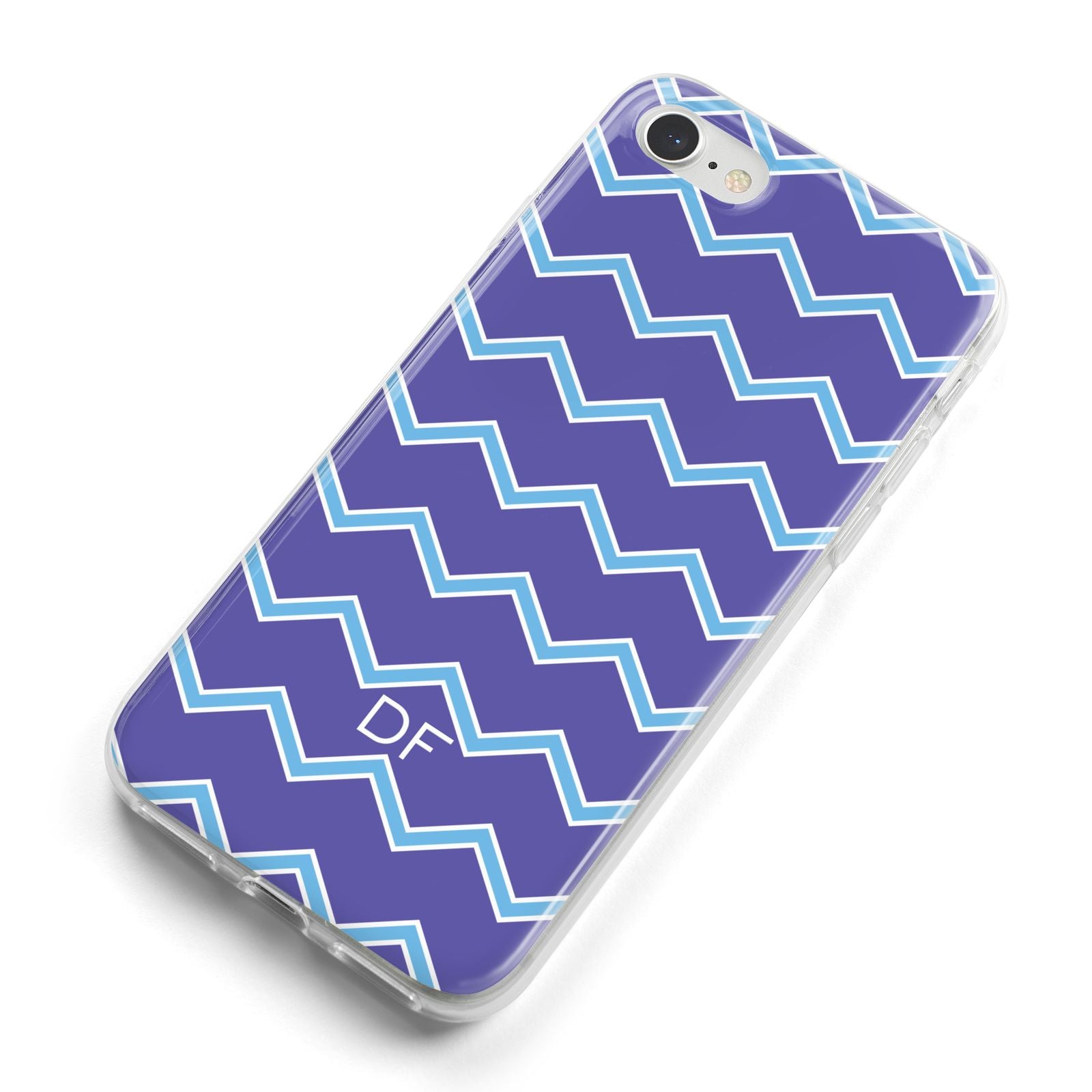 Personalised Chevron 2 Tone iPhone 8 Bumper Case on Silver iPhone Alternative Image