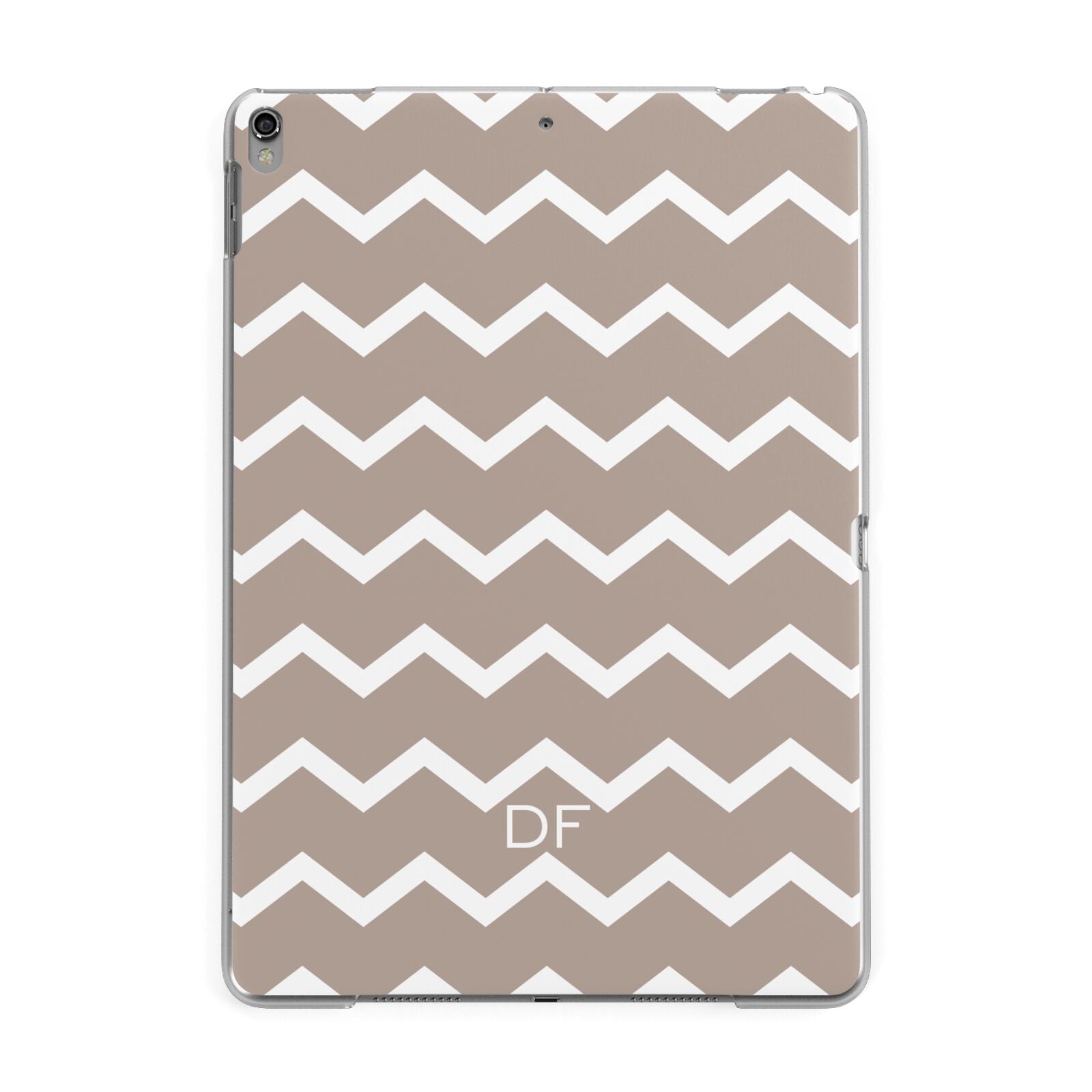 Personalised Chevron Beige Apple iPad Grey Case