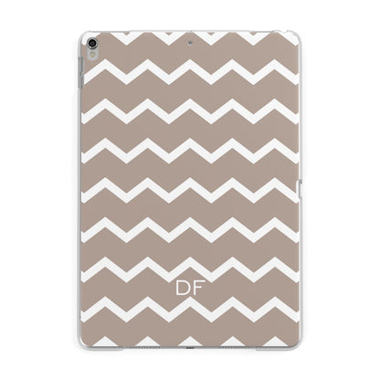 Personalised Chevron Beige Apple iPad Silver Case