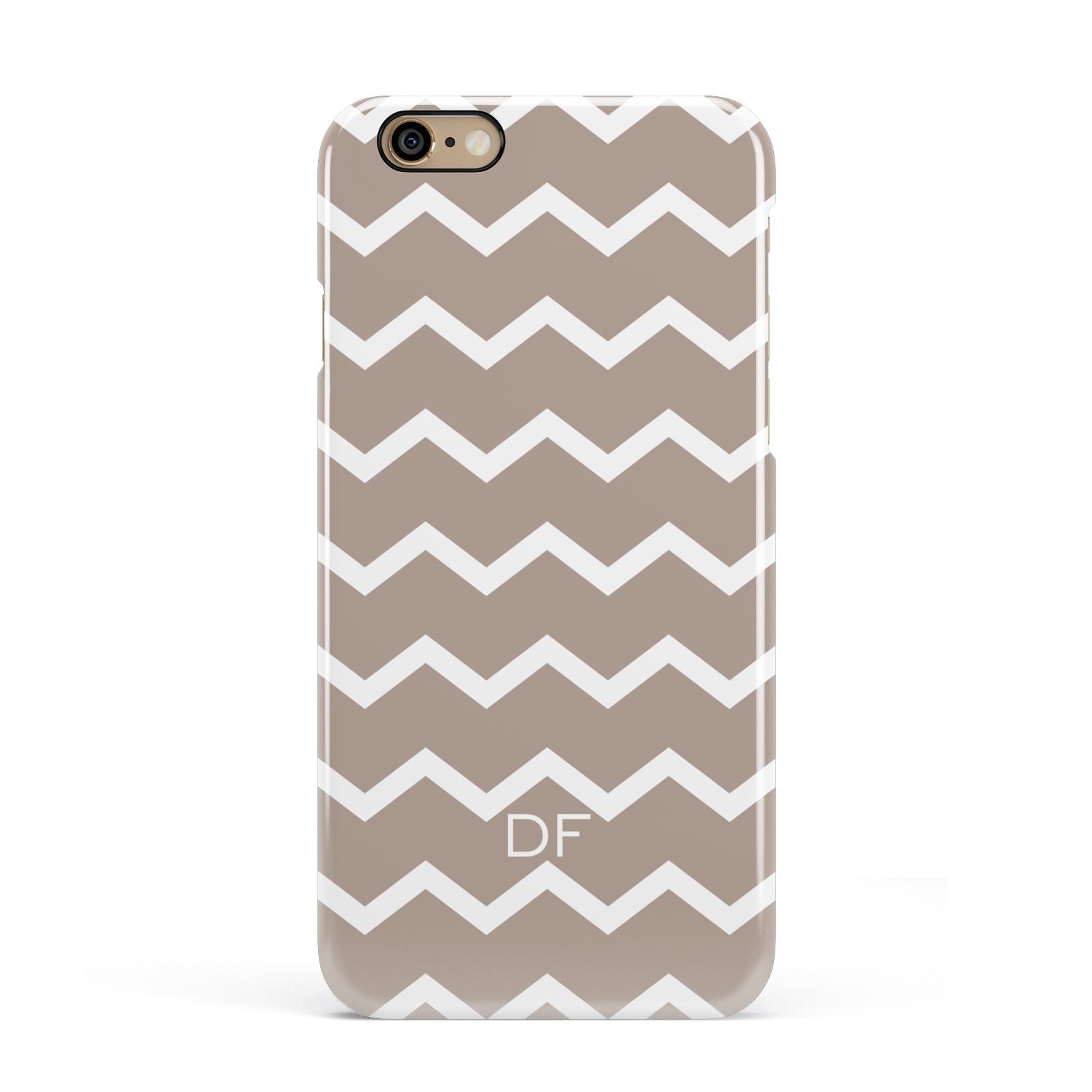 Personalised Chevron Beige Apple iPhone 6 3D Snap Case